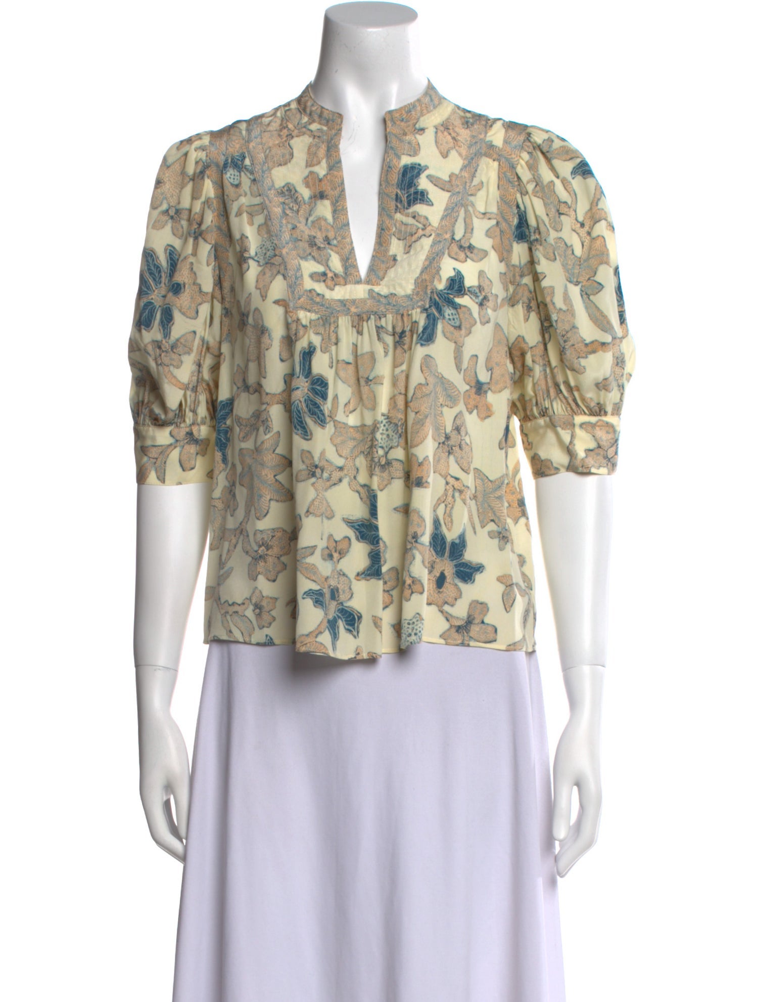 Ulla Johnson Silk Floral Print Blouse