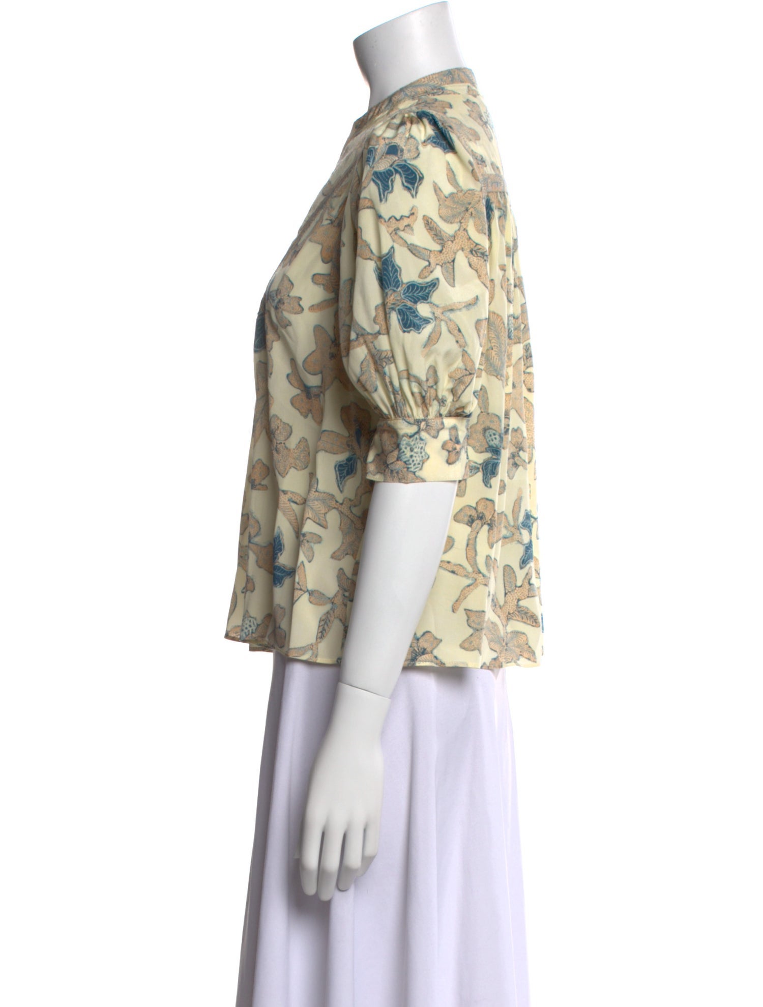 Ulla Johnson Silk Floral Print Blouse