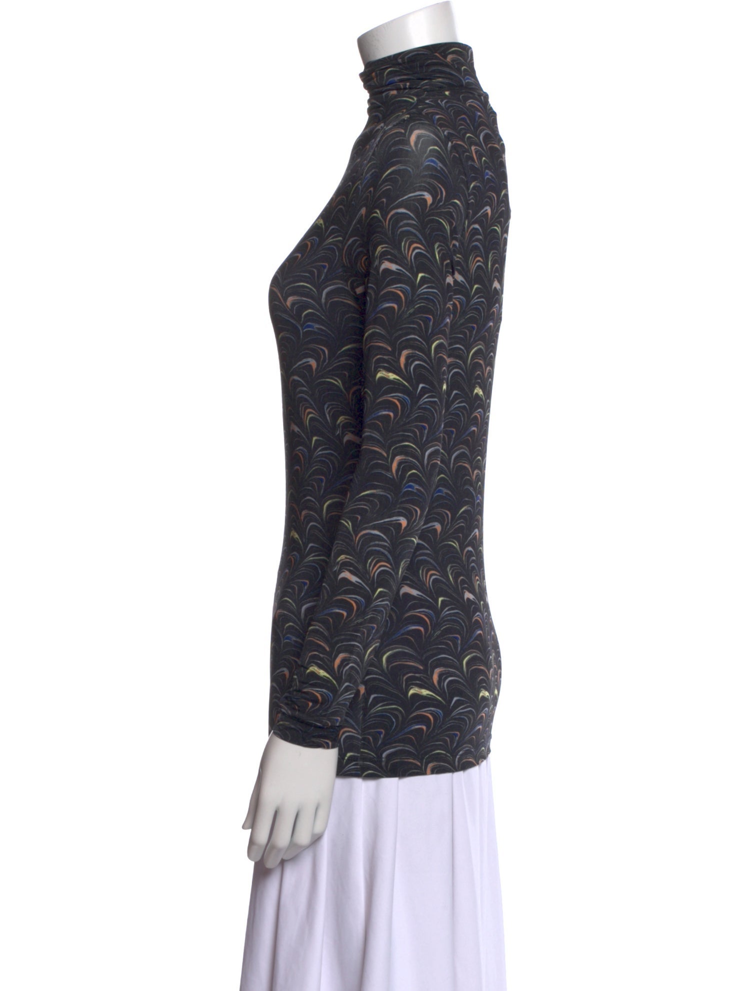 Ulla Johnson Printed Turtleneck Top w/ Tags