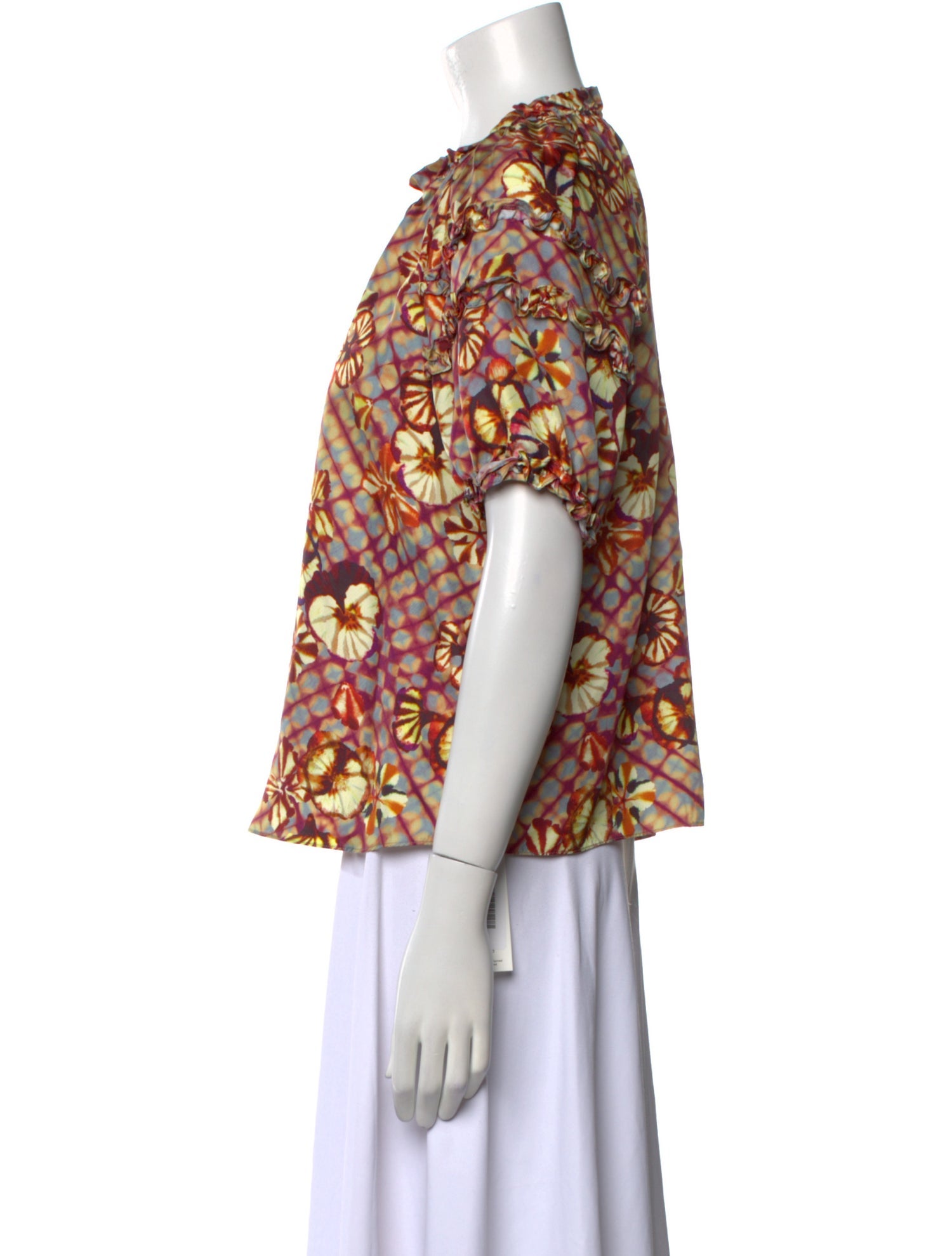 Ulla Johnson Silk Floral Print Blouse