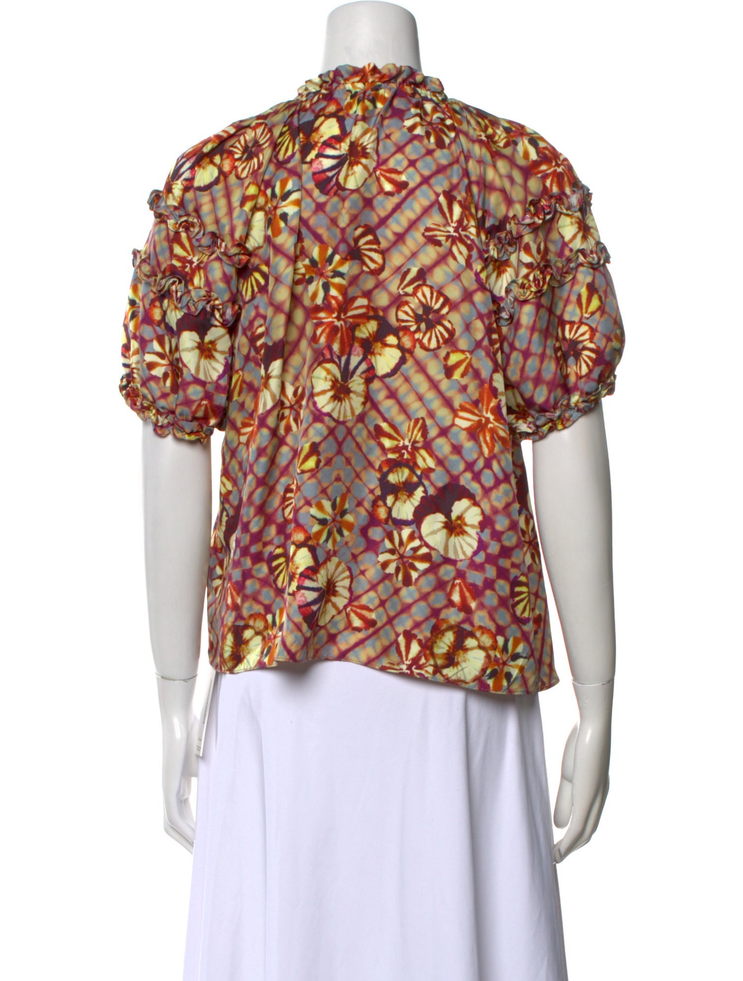 Ulla Johnson Silk Floral Print Blouse