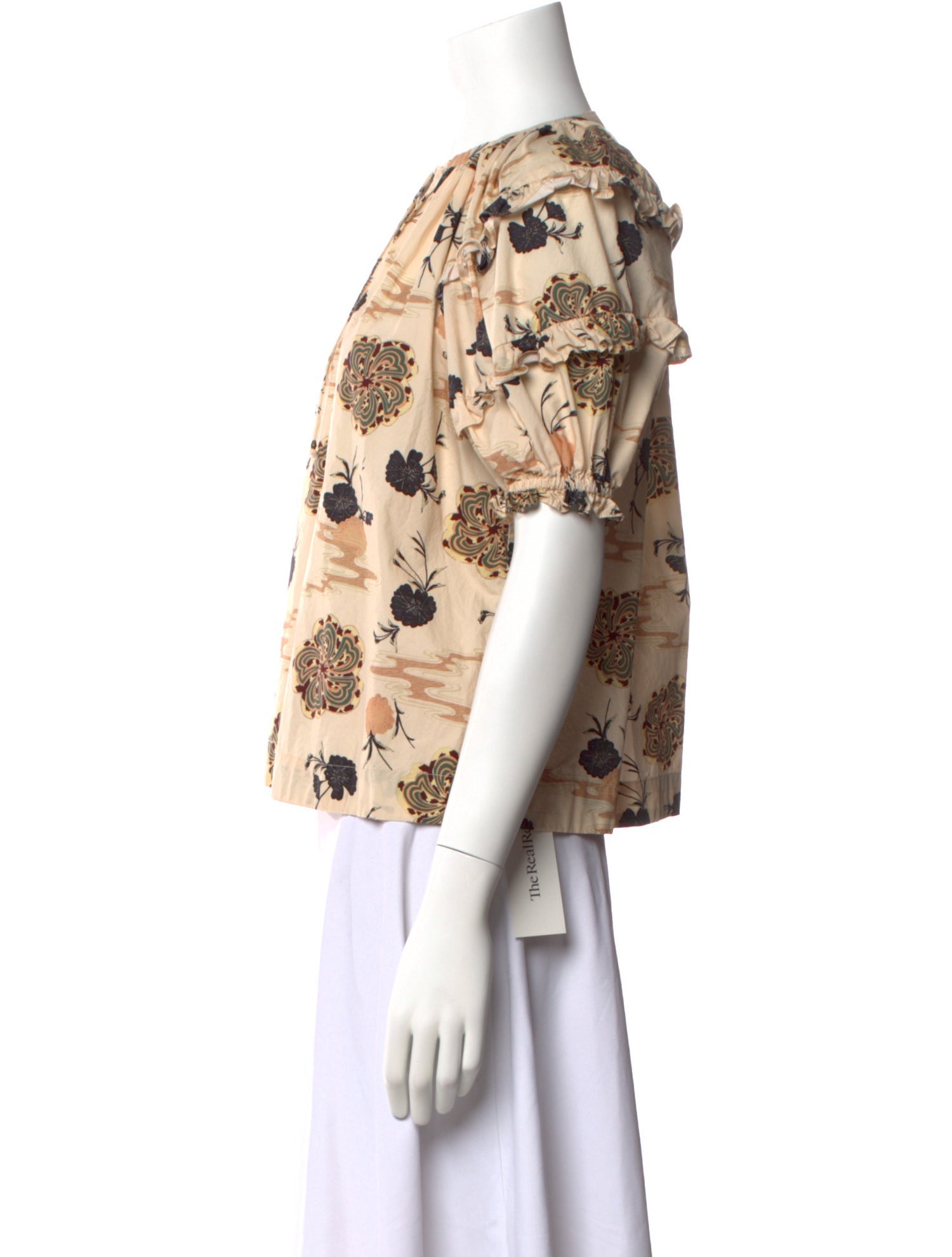 Ulla Johnson Printed Tie Neck Blouse