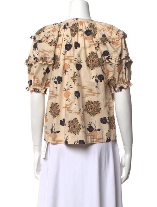 Ulla Johnson Printed Tie Neck Blouse