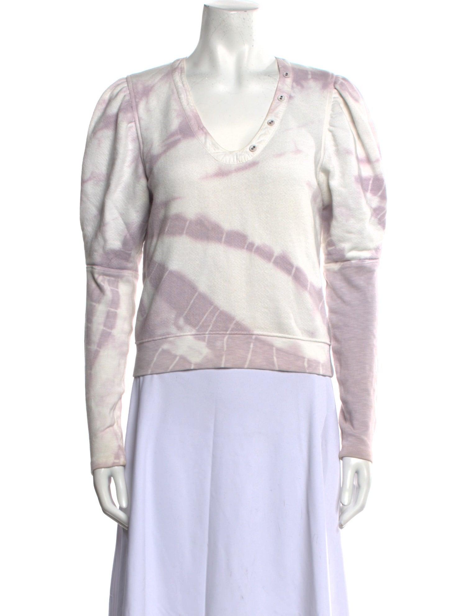 Ulla Johnson Tie-Dye Print V-Neck T-Shirt