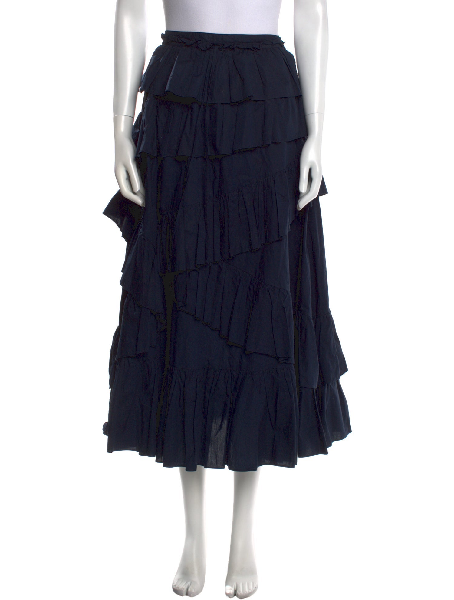 Ulla Johnson Ruffle Embellishment Midi Length Skirt