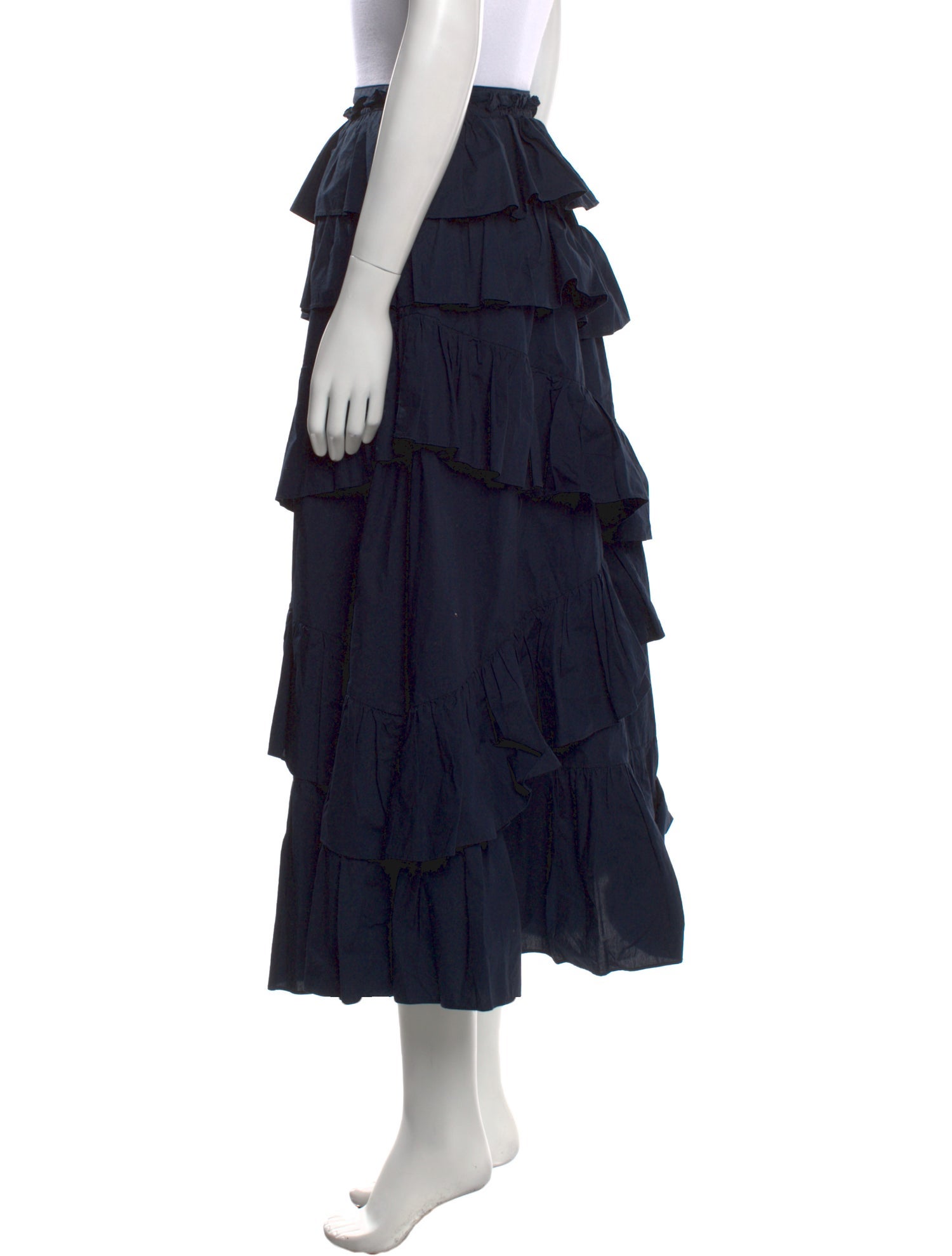 Ulla Johnson Ruffle Embellishment Midi Length Skirt