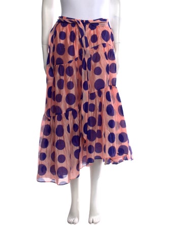 Ulla Johnson Polka Dot Print Midi Length Skirt
