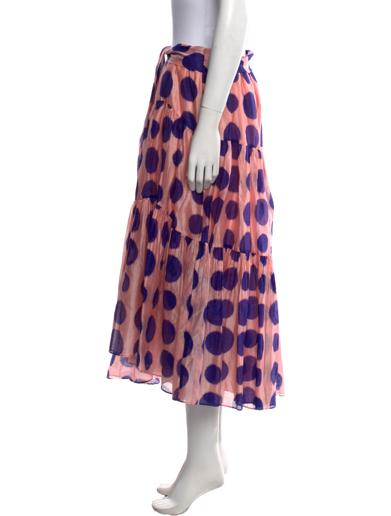 Ulla Johnson Polka Dot Print Midi Length Skirt