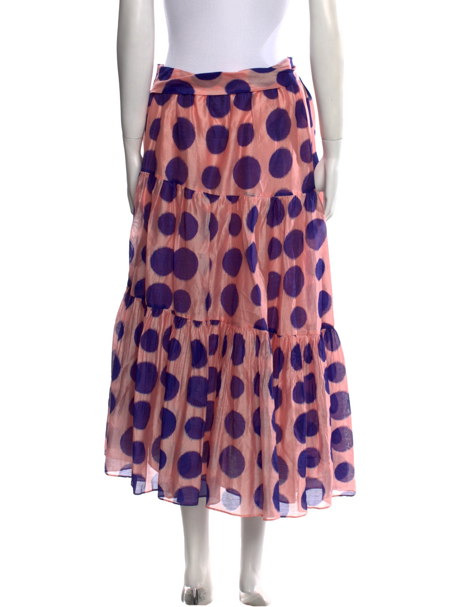 Ulla Johnson Polka Dot Print Midi Length Skirt