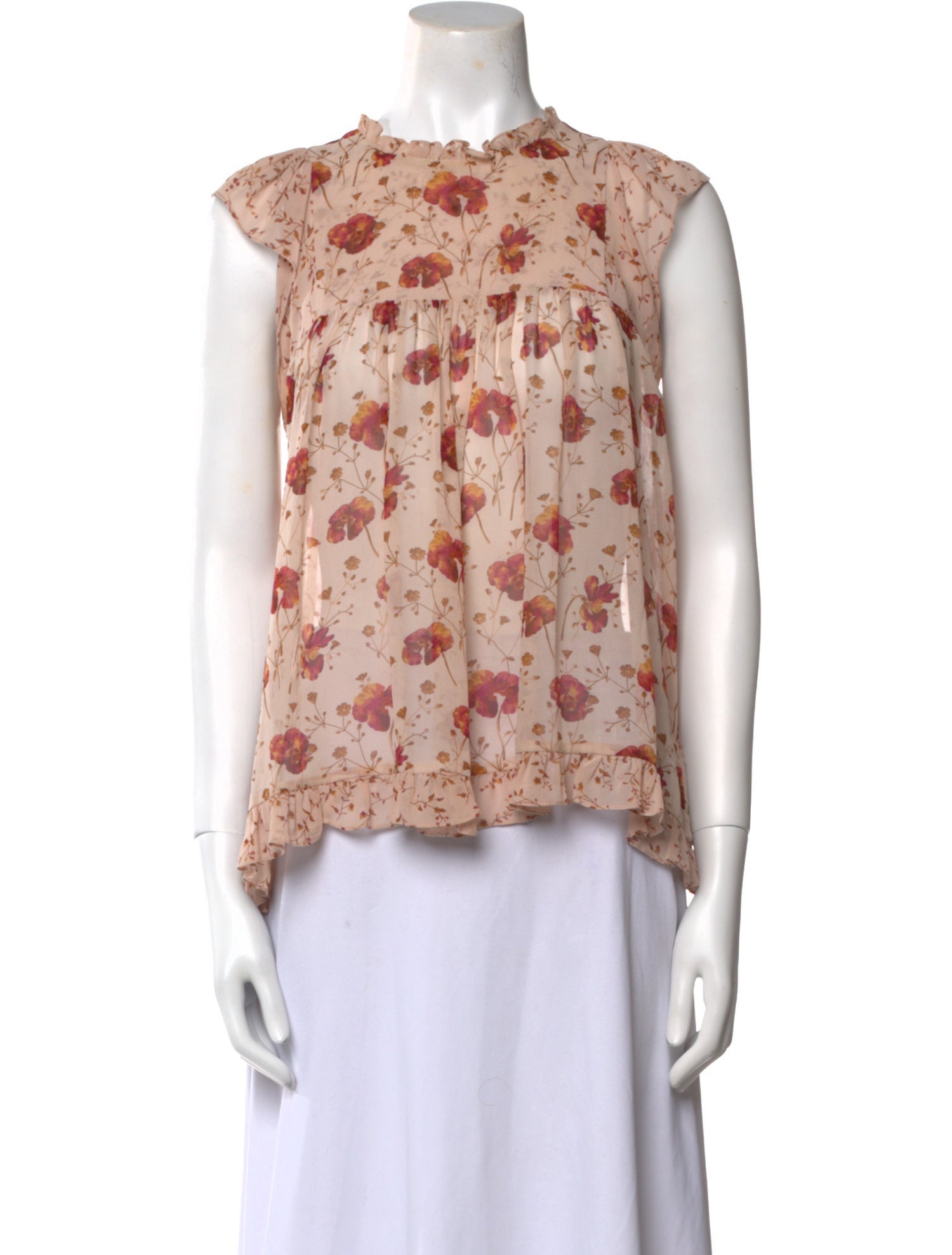 Ulla Johnson Silk Floral Print Blouse