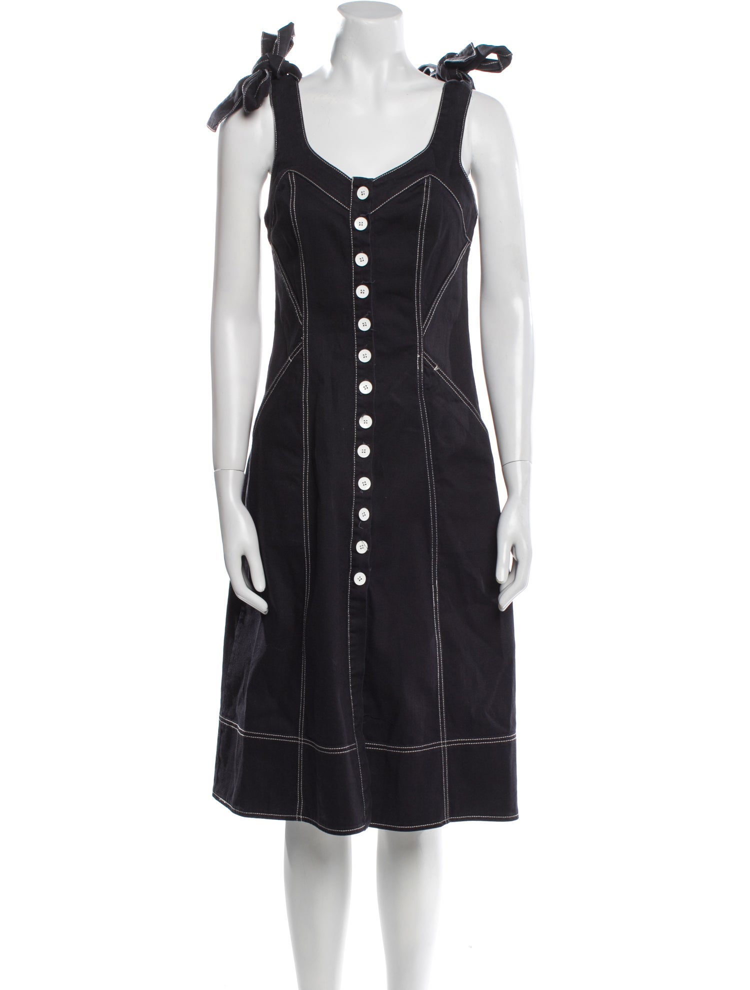 Ulla Johnson V-Neck Midi Length Dress