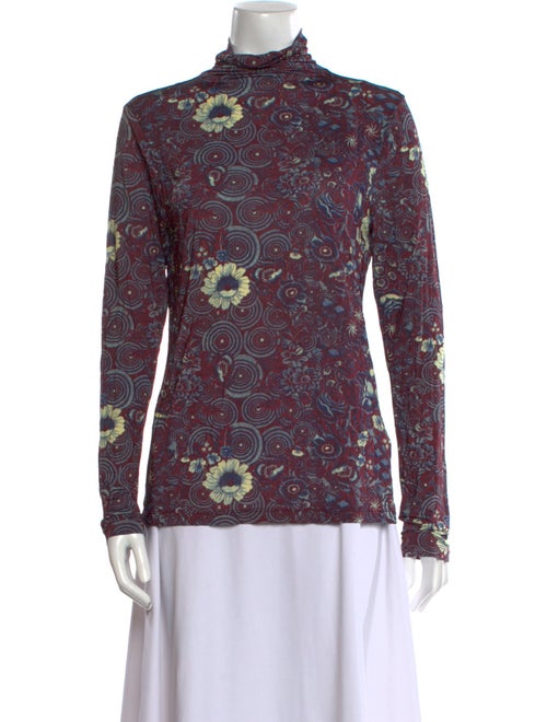 Ulla Johnson Floral Print Mock Neck Blouse