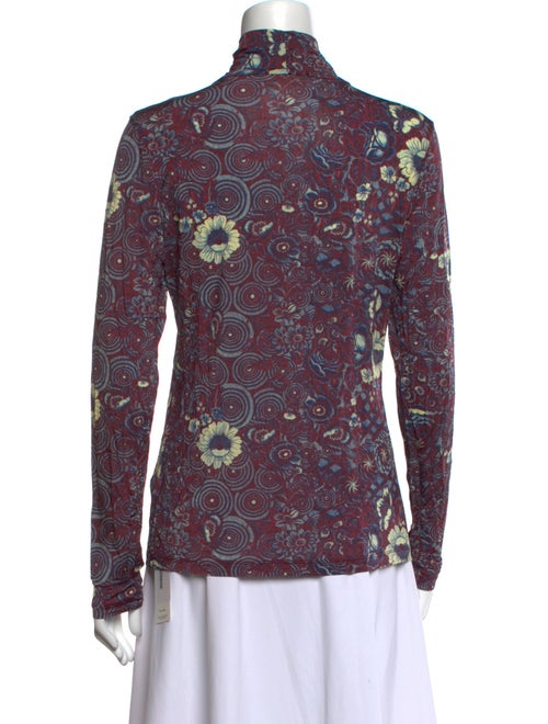 Ulla Johnson Floral Print Mock Neck Blouse