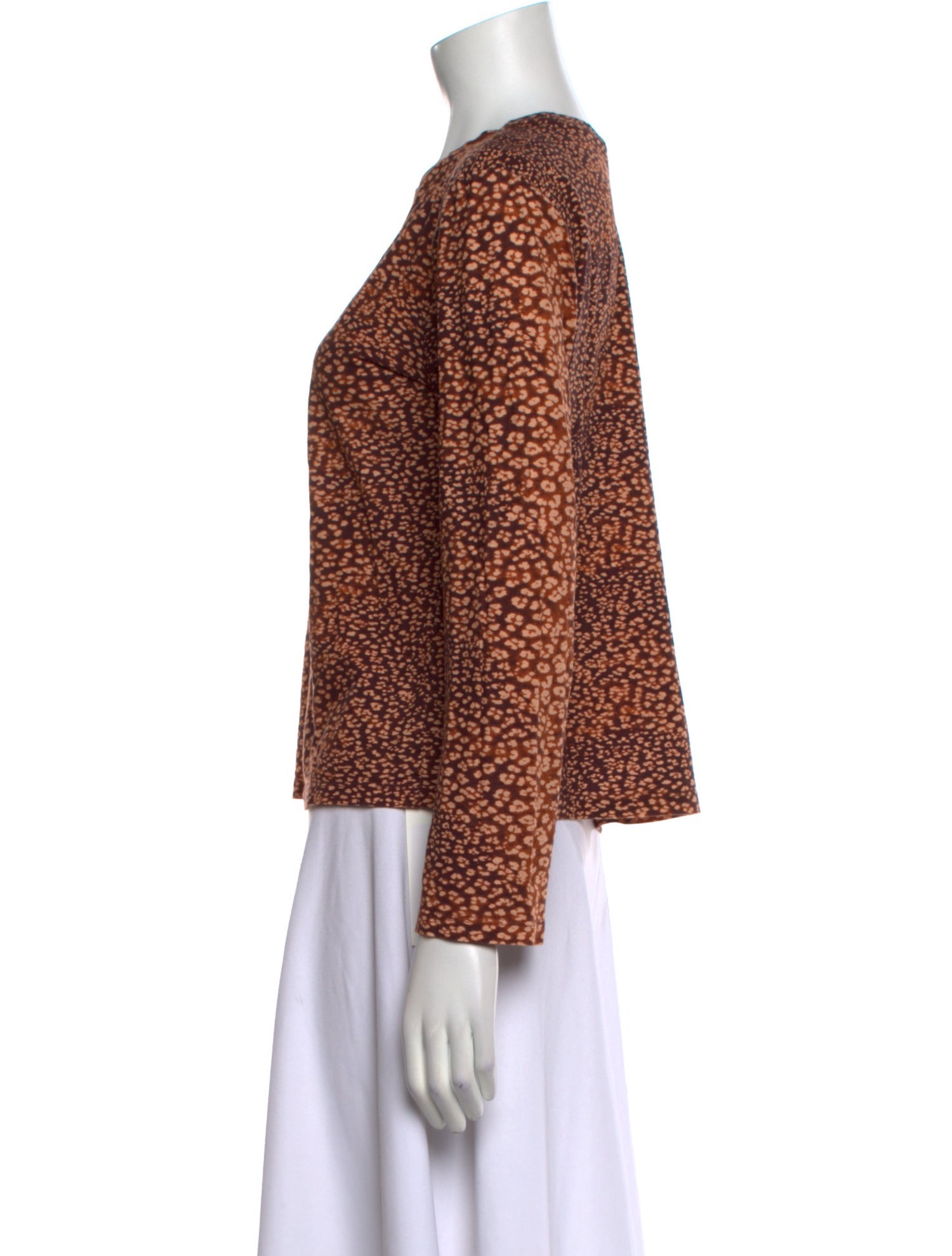 Ulla Johnson Animal Print Crew Neck Top