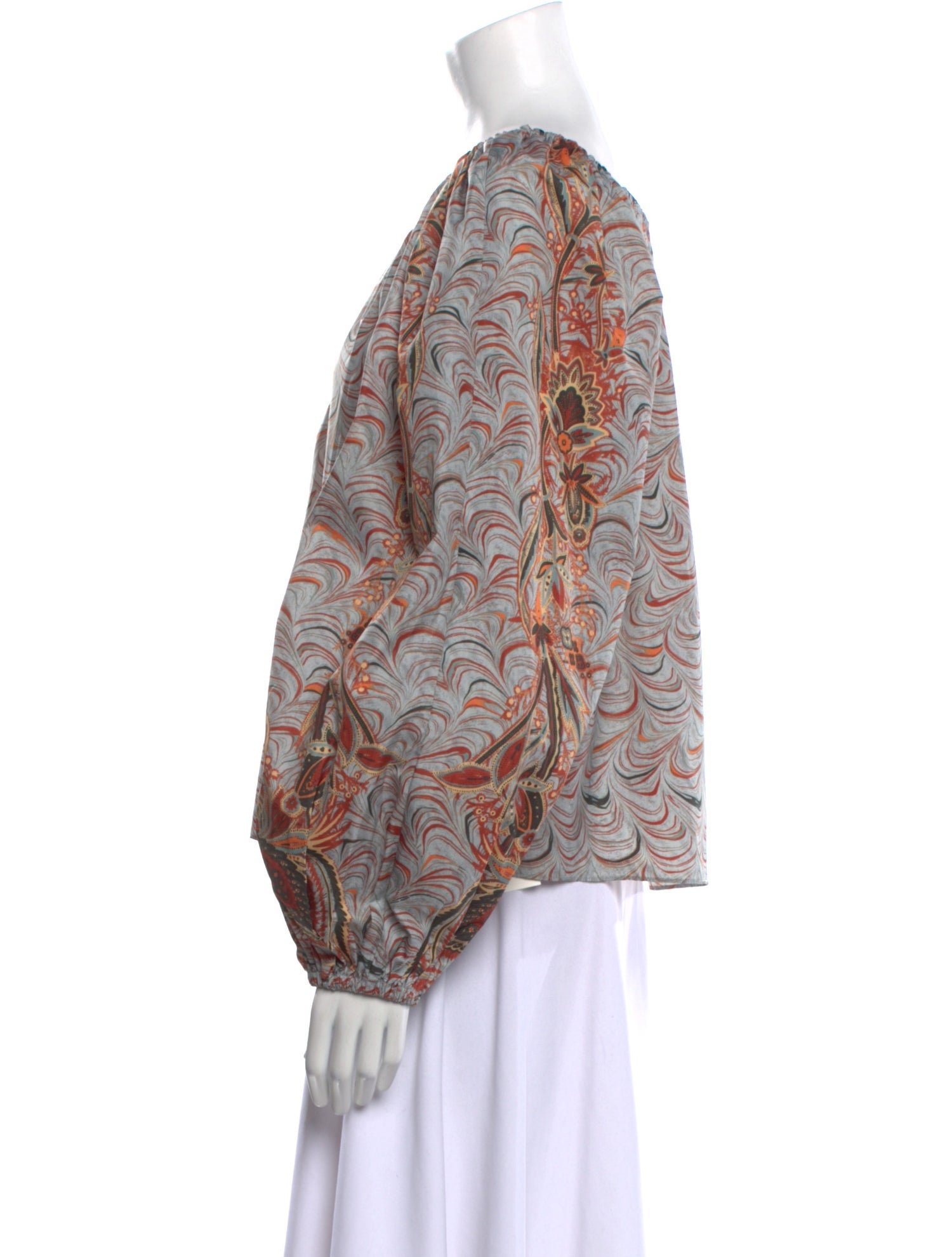 Ulla Johnson Printed Scoop Neck Blouse