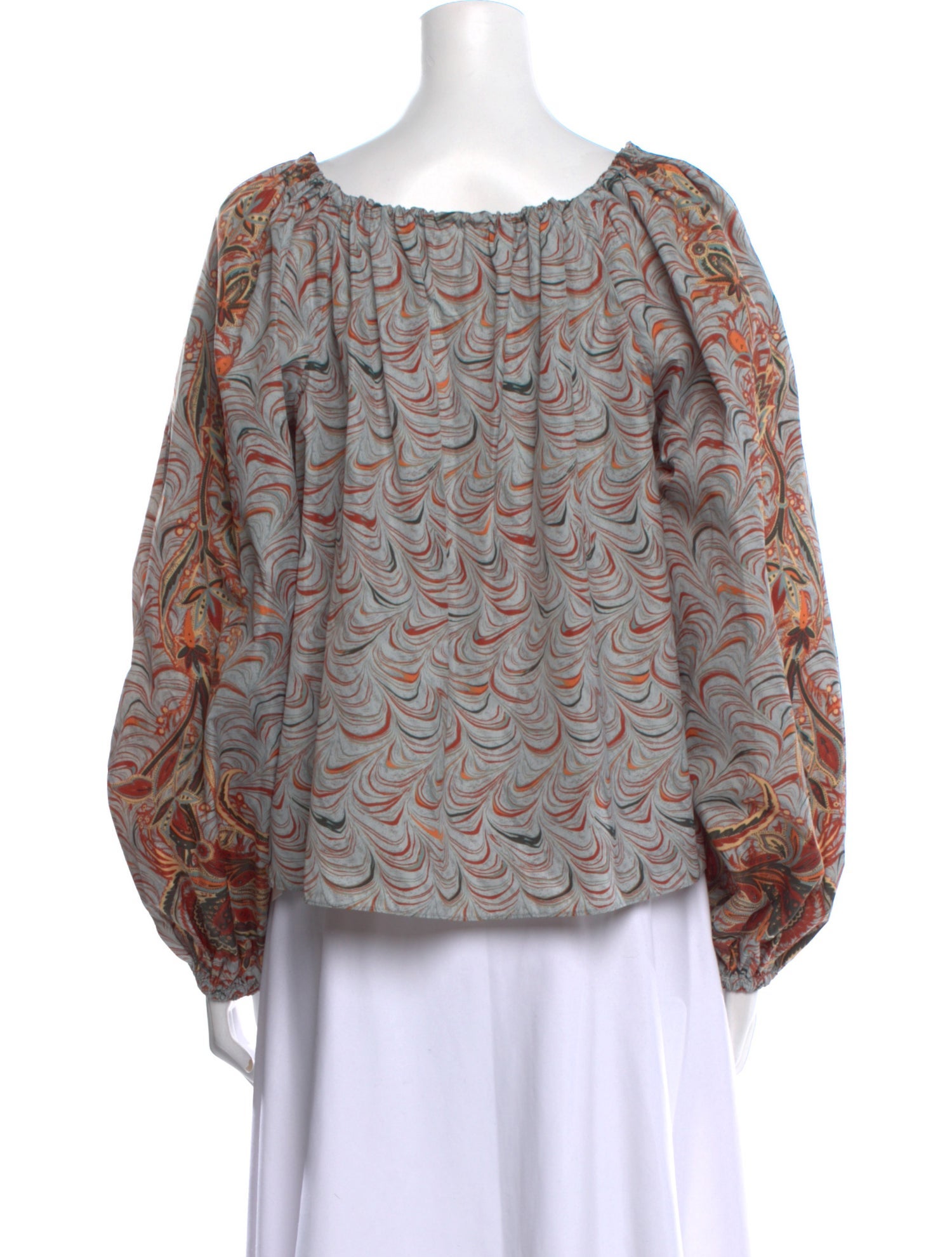 Ulla Johnson Printed Scoop Neck Blouse