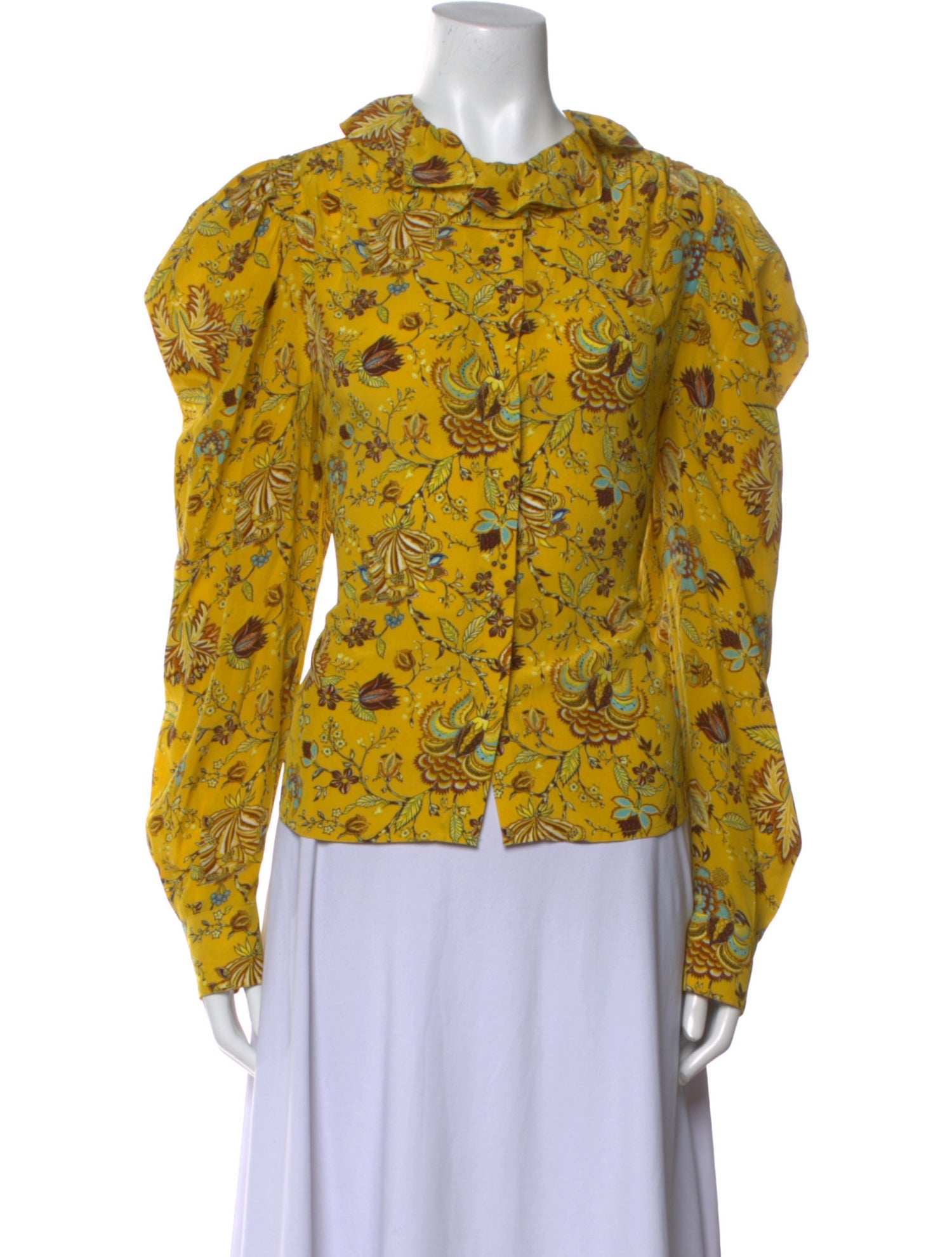 Ulla Johnson Silk Floral Print Sweatshirt