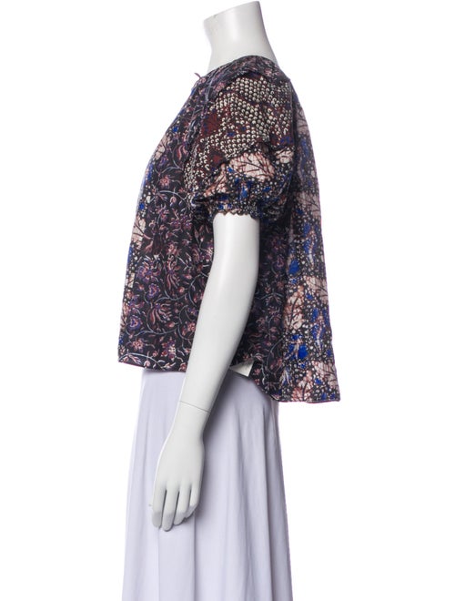 Ulla Johnson Printed V-Neck Blouse