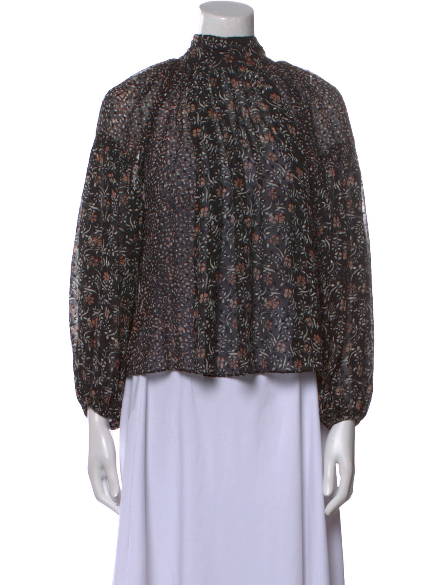 Ulla Johnson Silk Floral Print Blouse