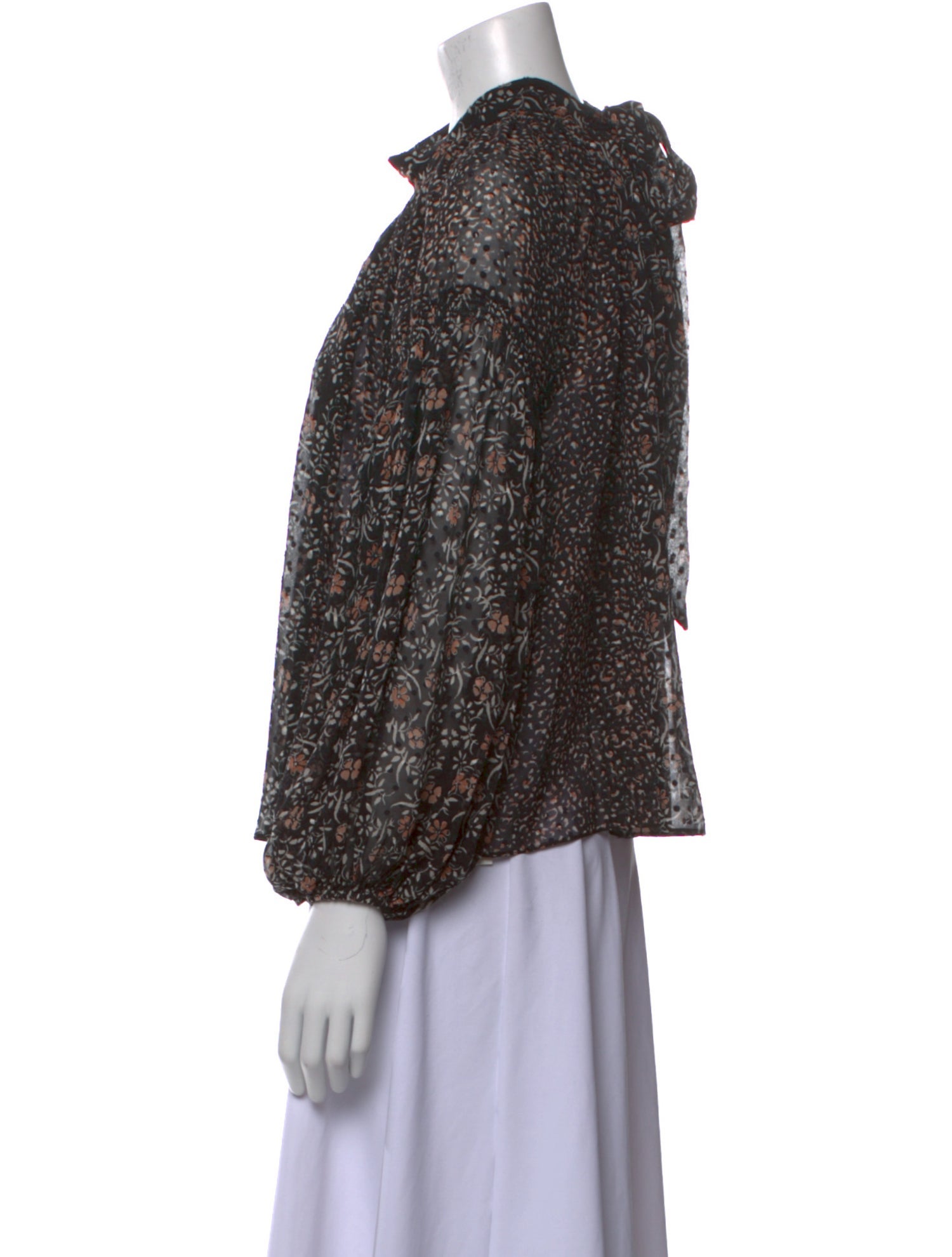 Ulla Johnson Silk Floral Print Blouse