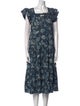 Ulla Johnson Paisley Print Midi Length Dress