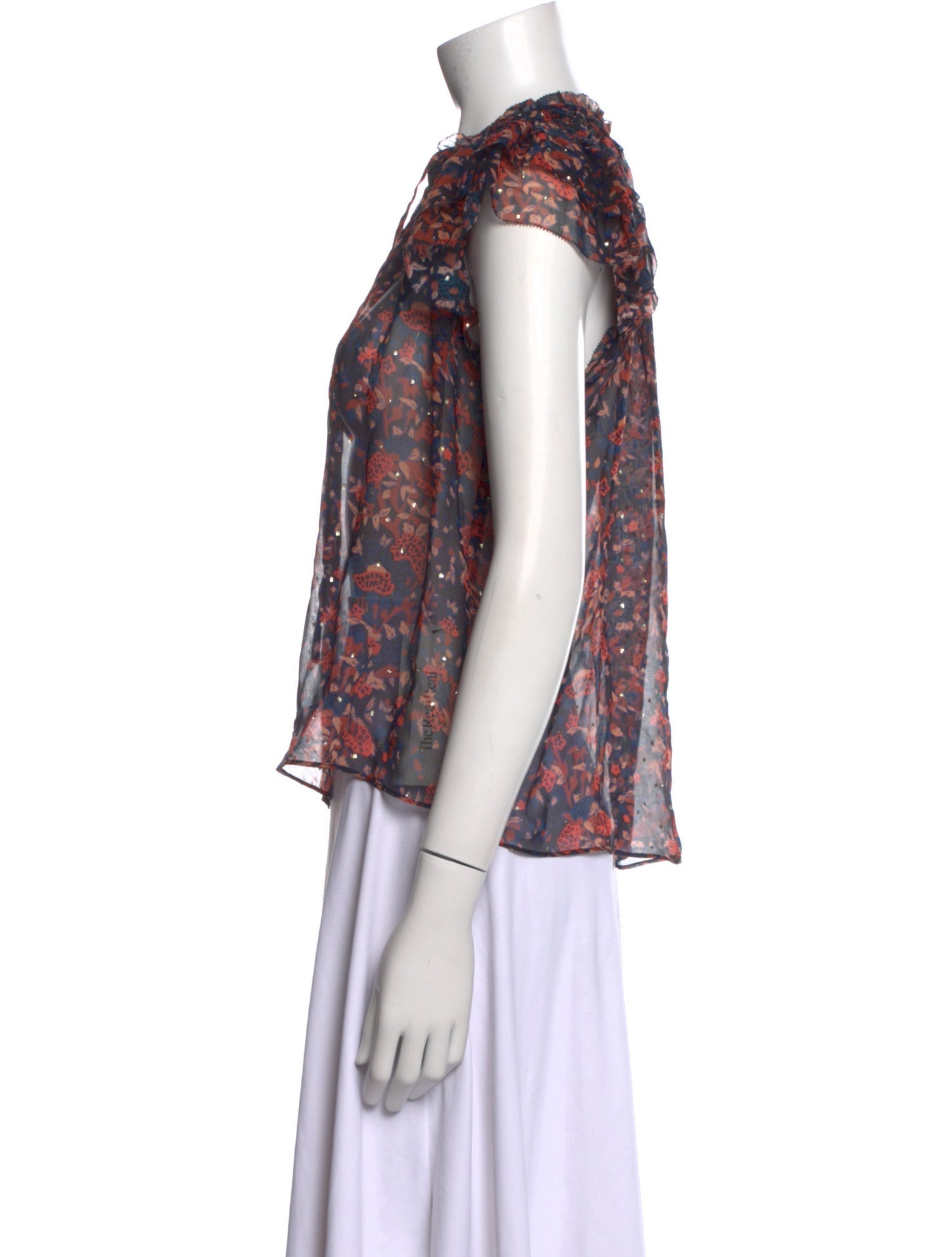 Ulla Johnson Silk Floral Print Blouse