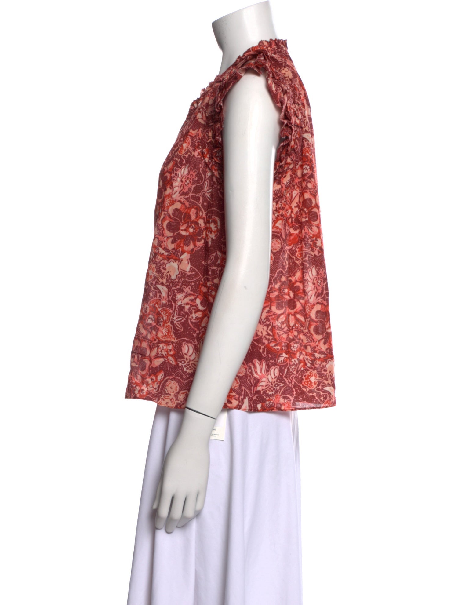 Ulla Johnson Floral Print V-Neck Blouse