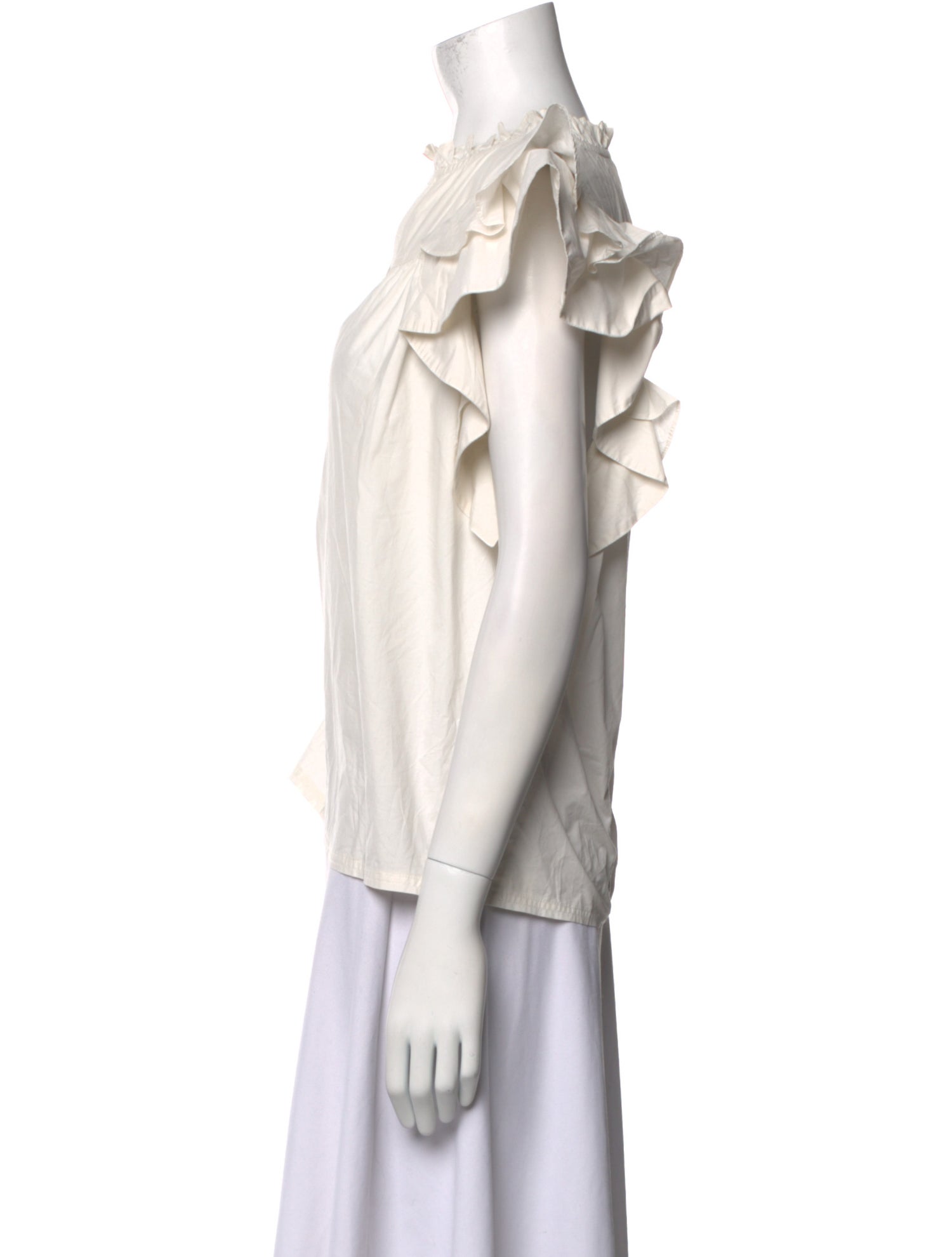 Ulla Johnson V-Neck Short Sleeve Blouse