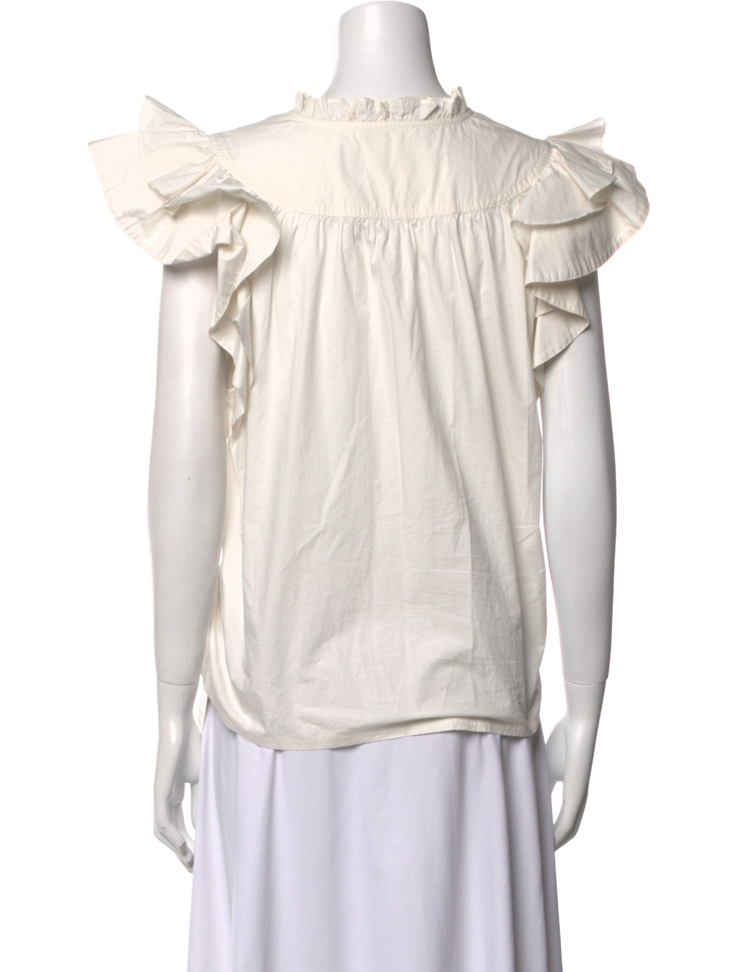 Ulla Johnson V-Neck Short Sleeve Blouse