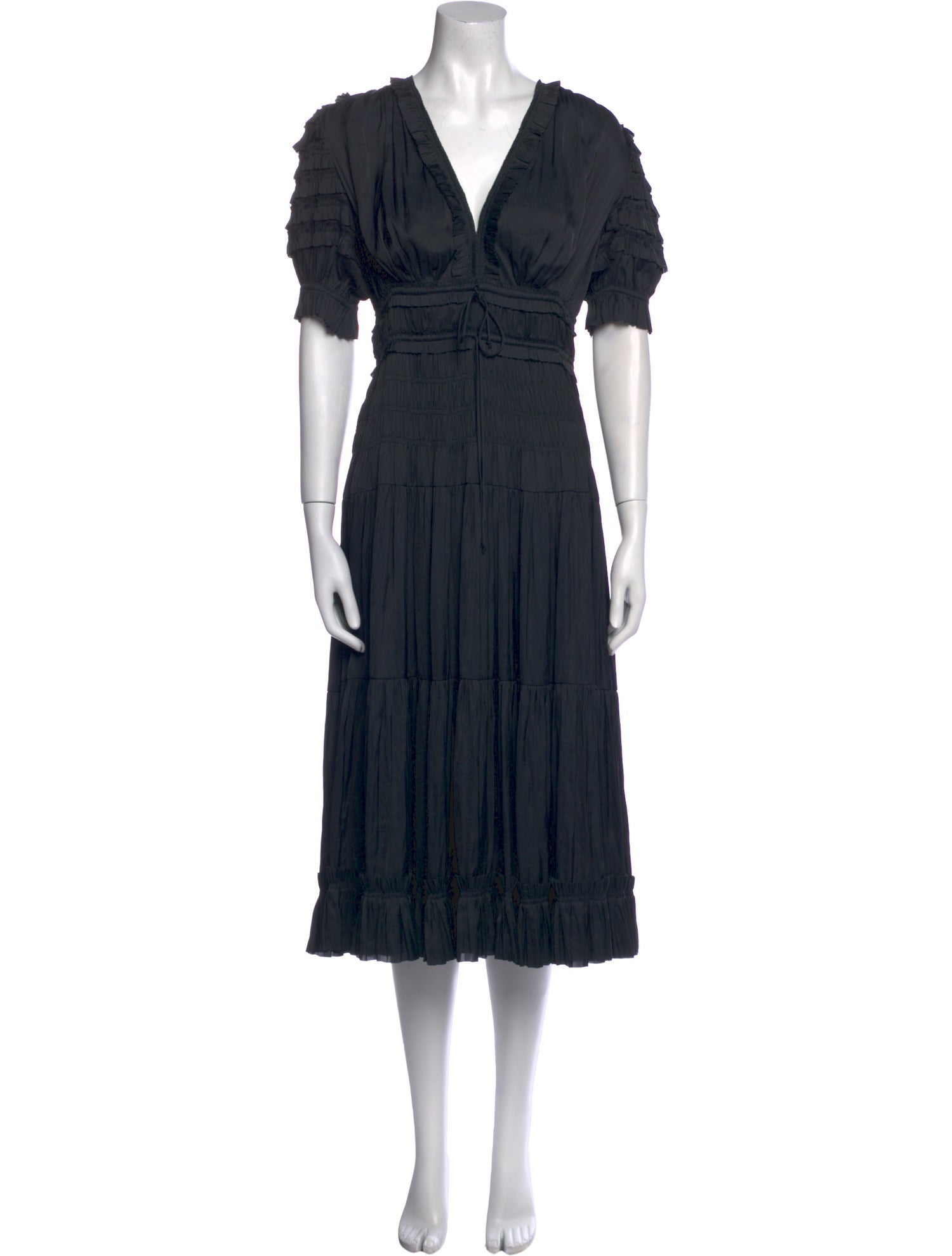 Ulla Johnson V-Neck Midi Length Dress