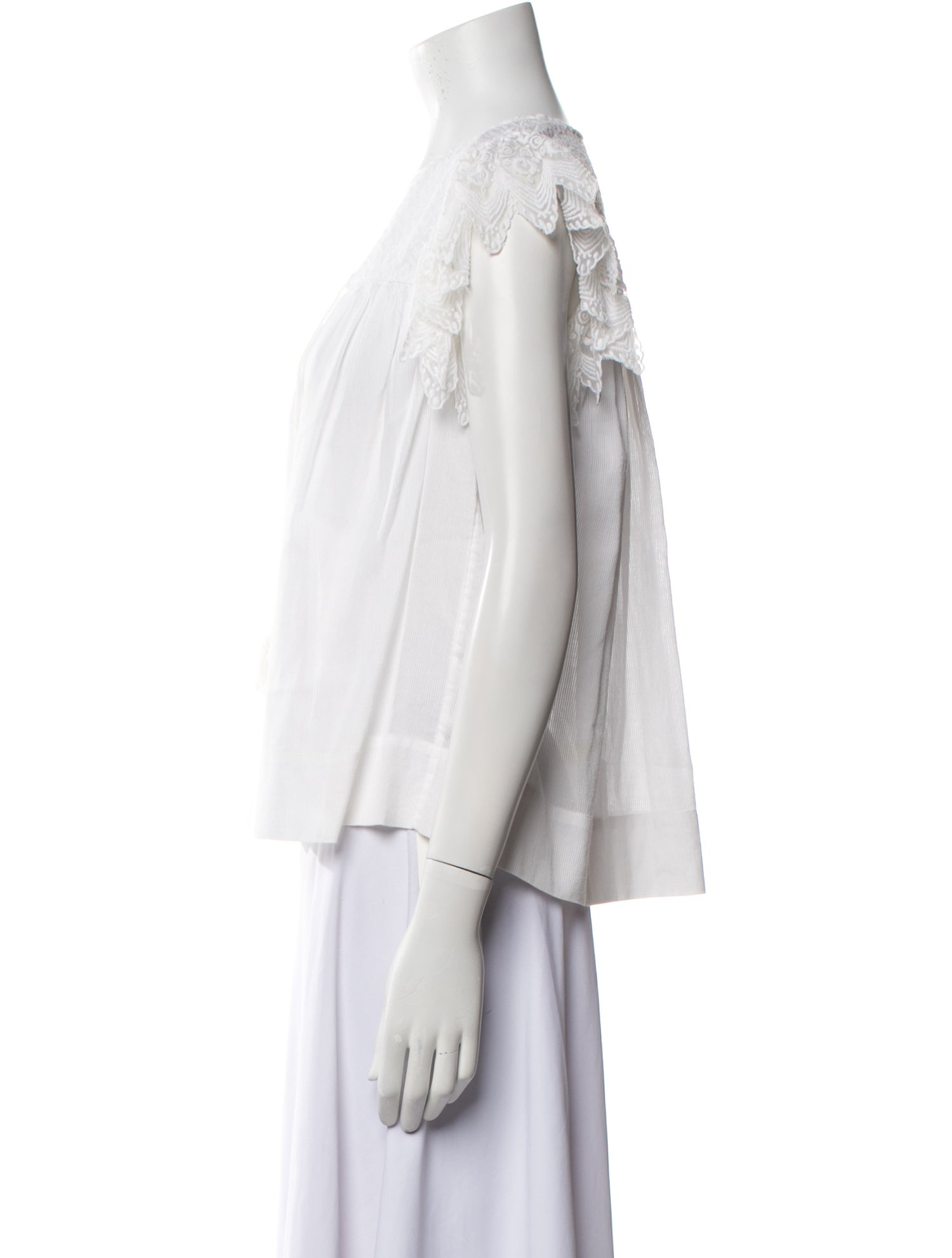 Ulla Johnson V-Neck Three-Quarter Sleeve Blouse