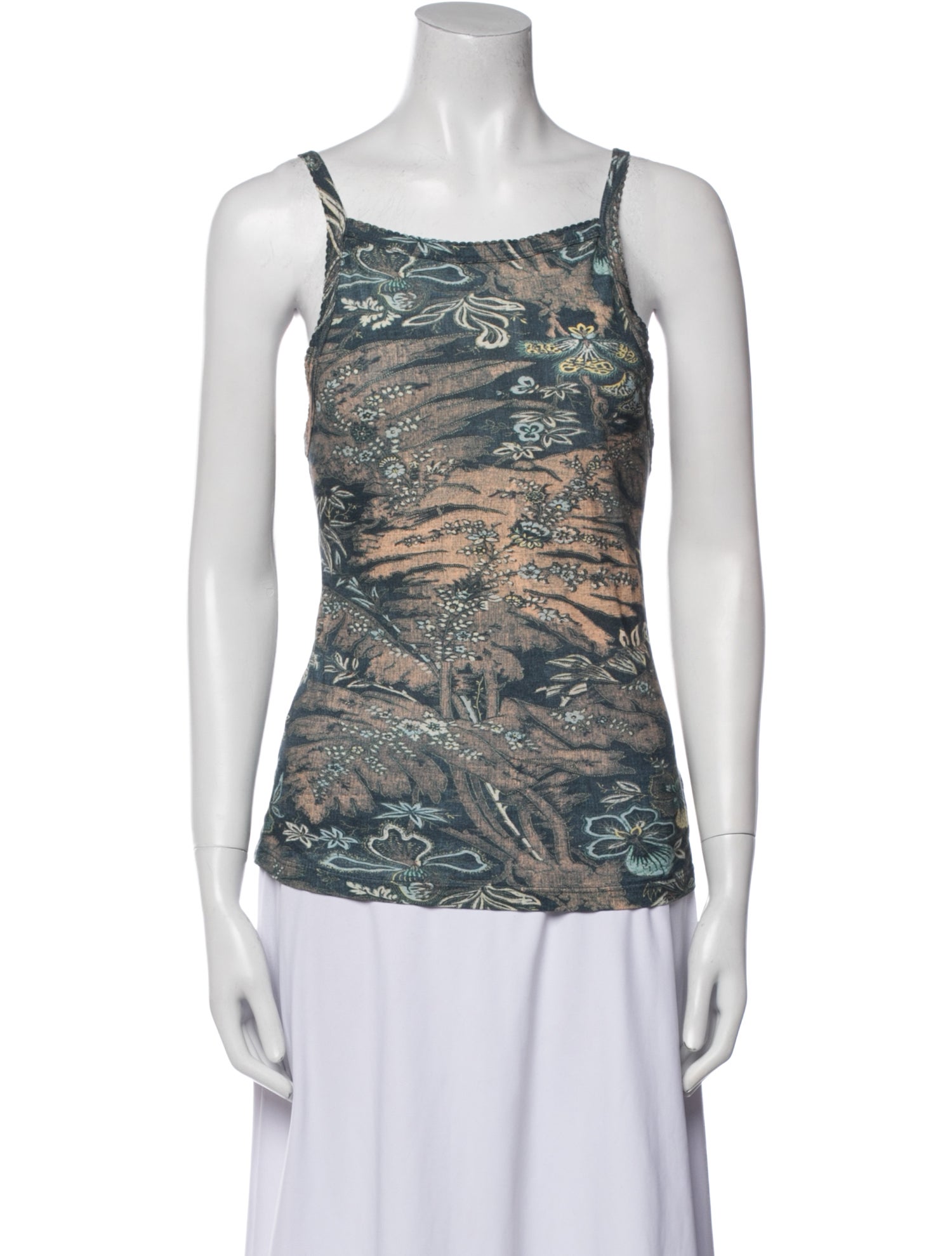Ulla Johnson Printed Square Neckline Top
