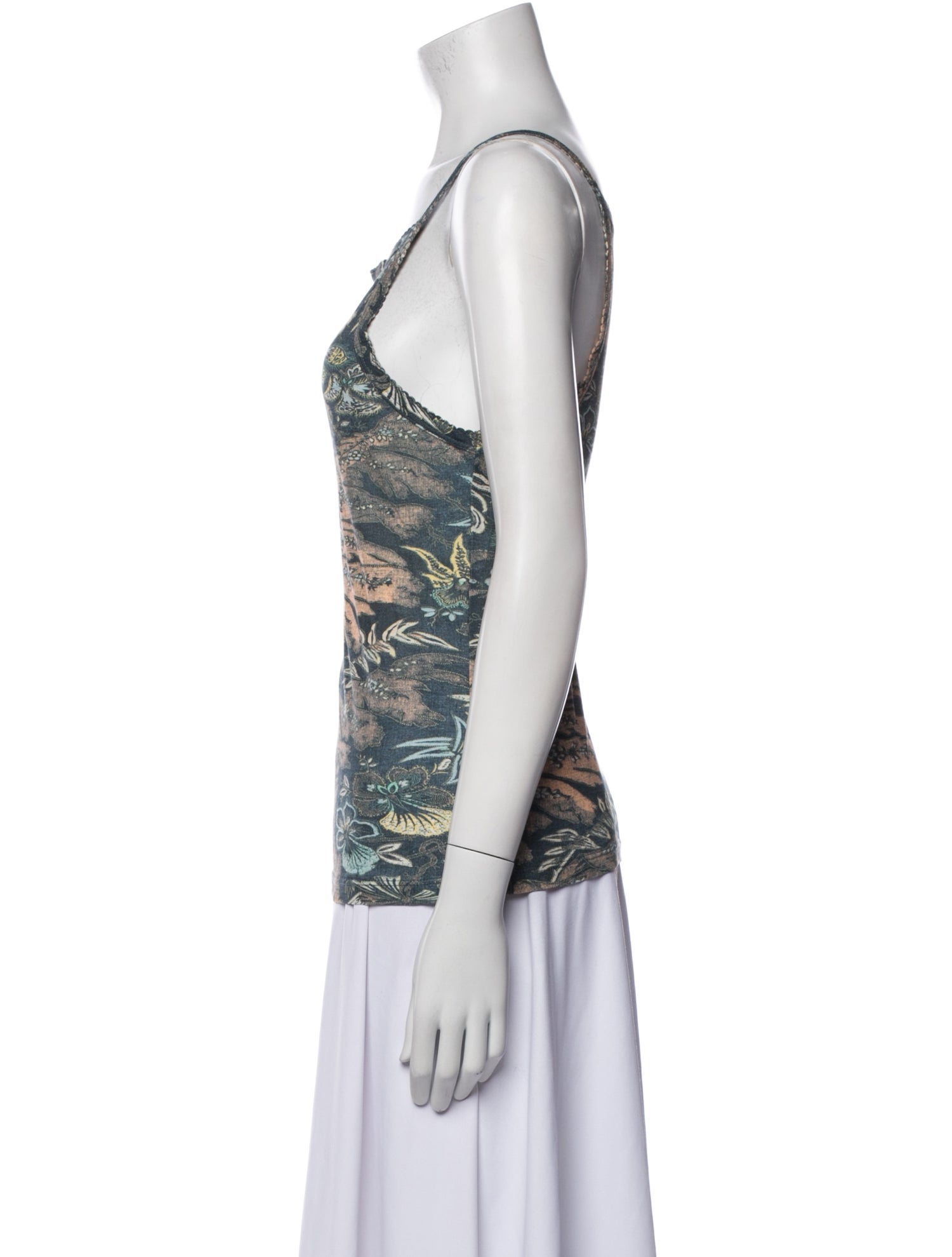 Ulla Johnson Printed Square Neckline Top
