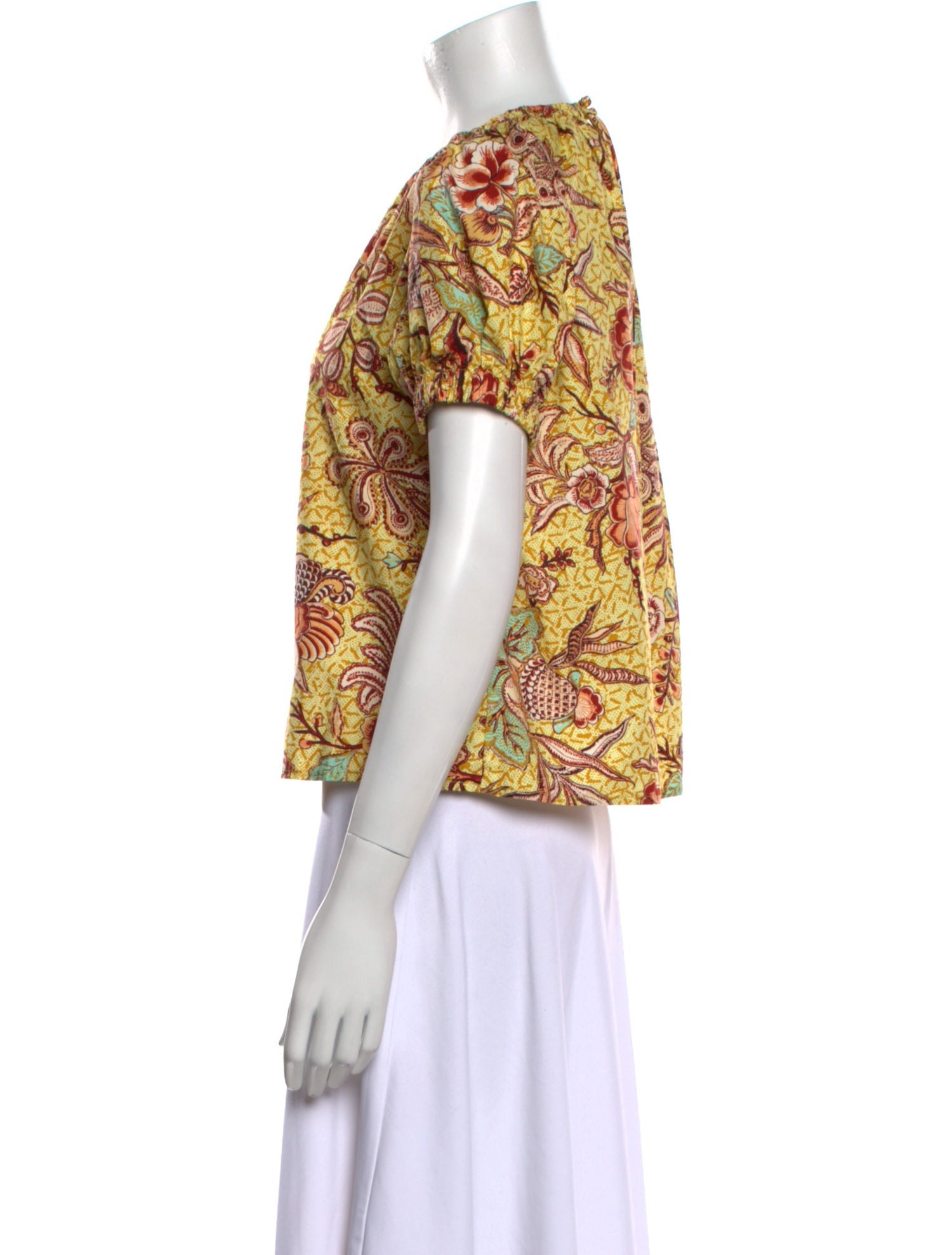 Ulla Johnson Printed Crew Neck Top