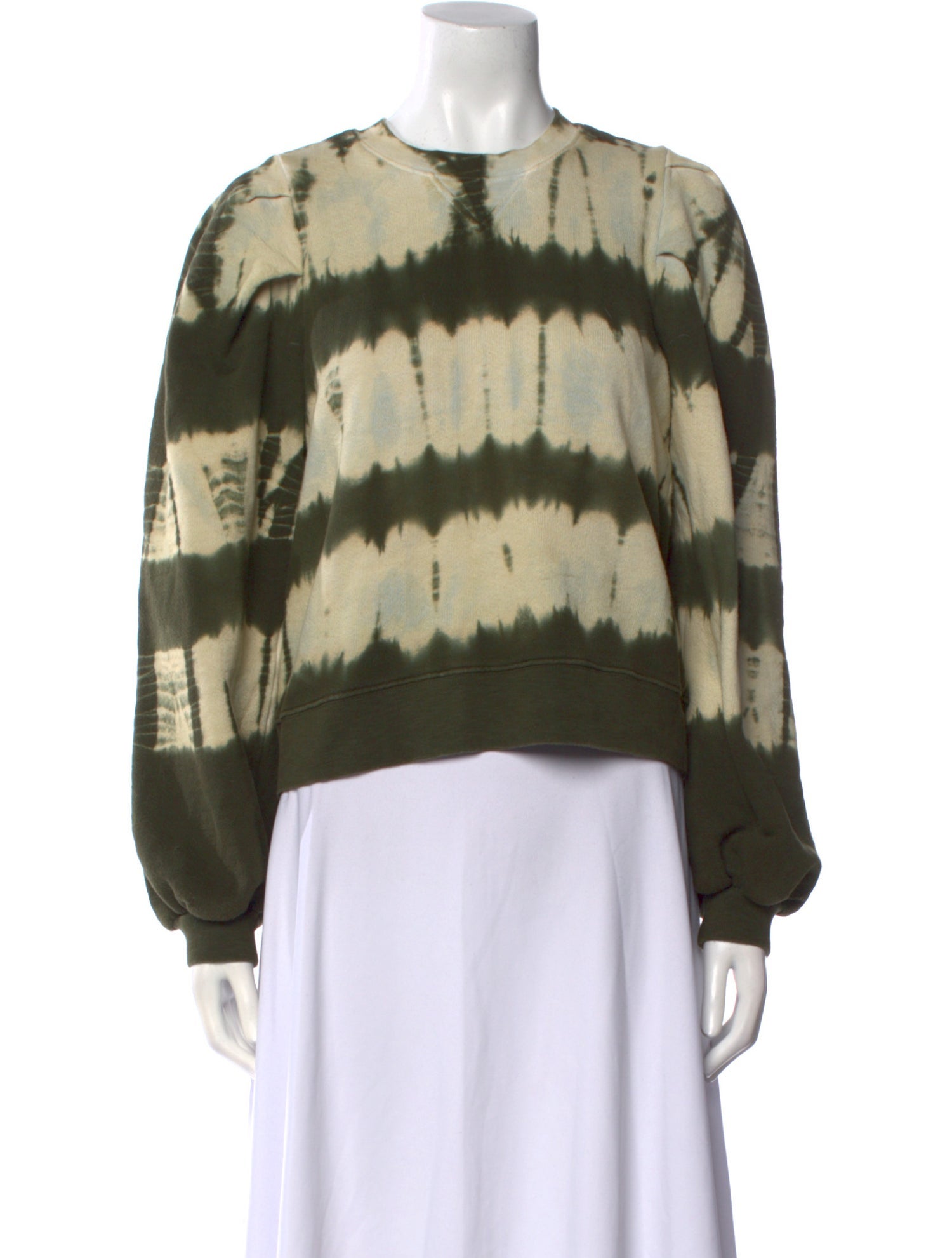 Ulla Johnson Tie-Dye Print Crew Neck Sweatshirt