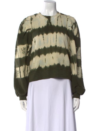Ulla Johnson Tie-Dye Print Crew Neck Sweatshirt