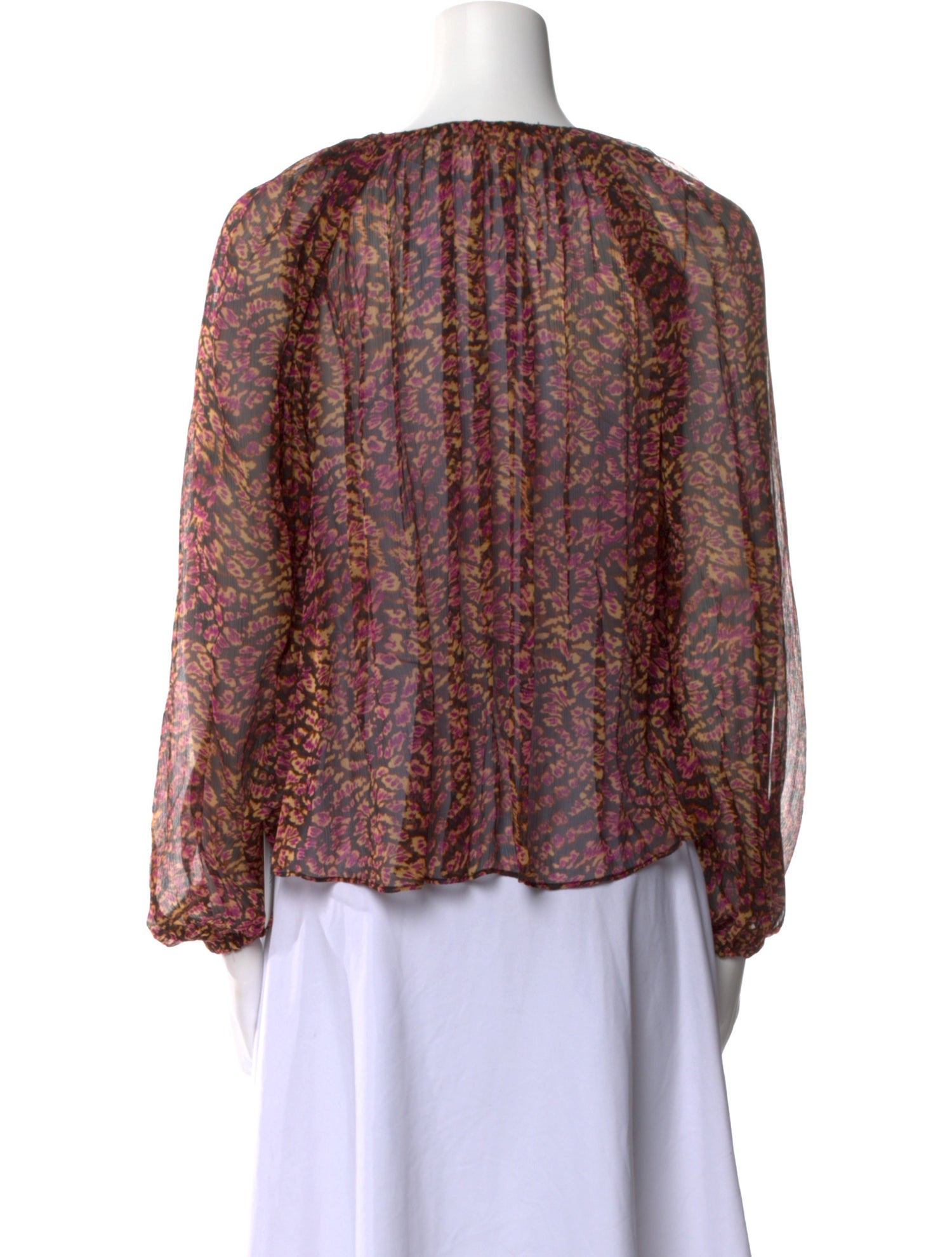 Ulla Johnson Silk Animal Print Blouse