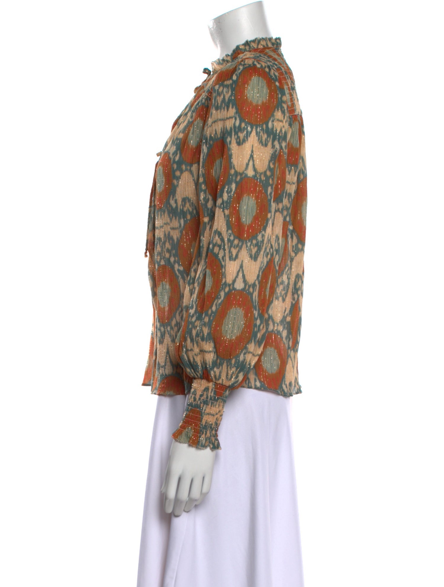Ulla Johnson Printed Mock Neck Blouse