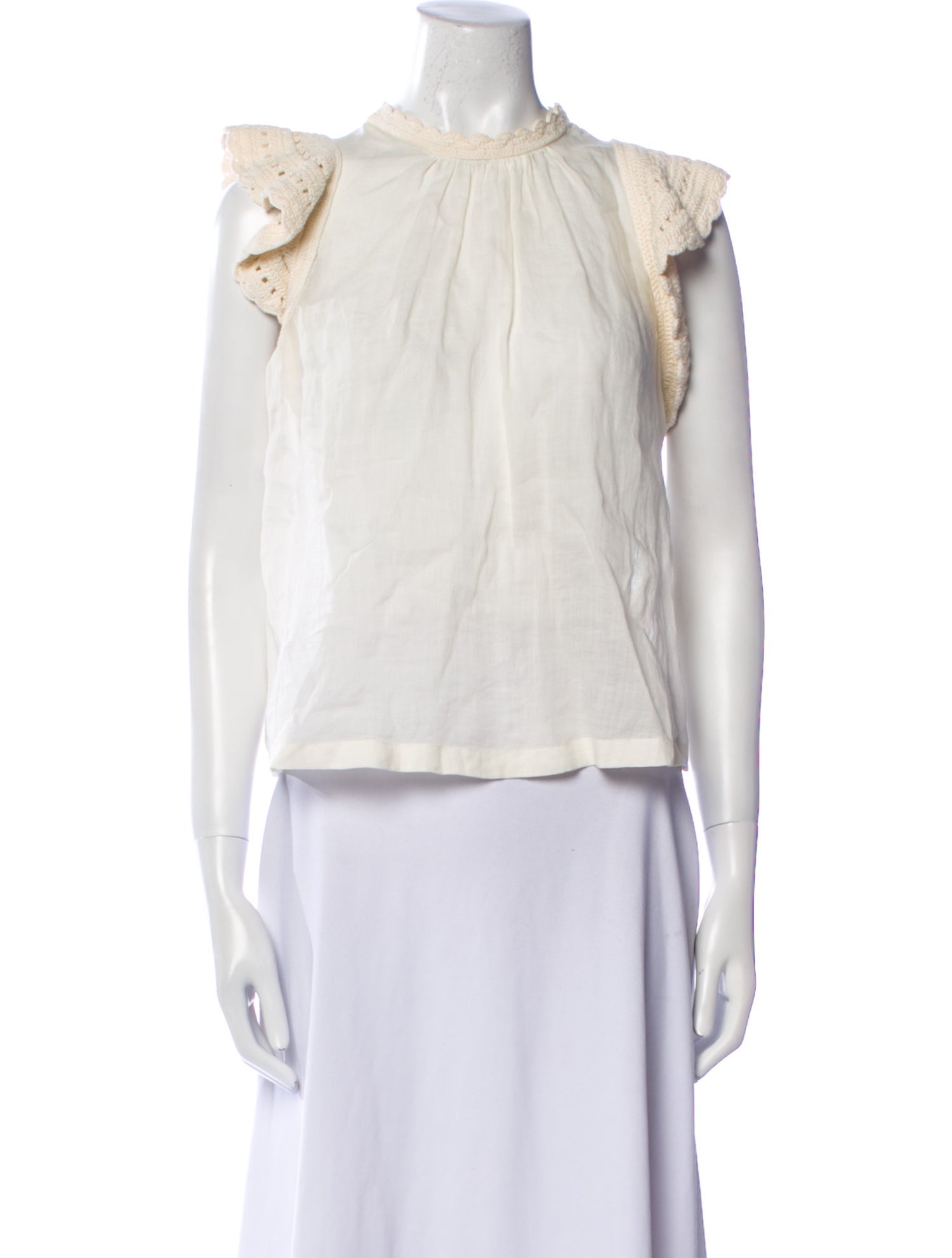 Ulla Johnson Mock Neck Sleeveless Blouse
