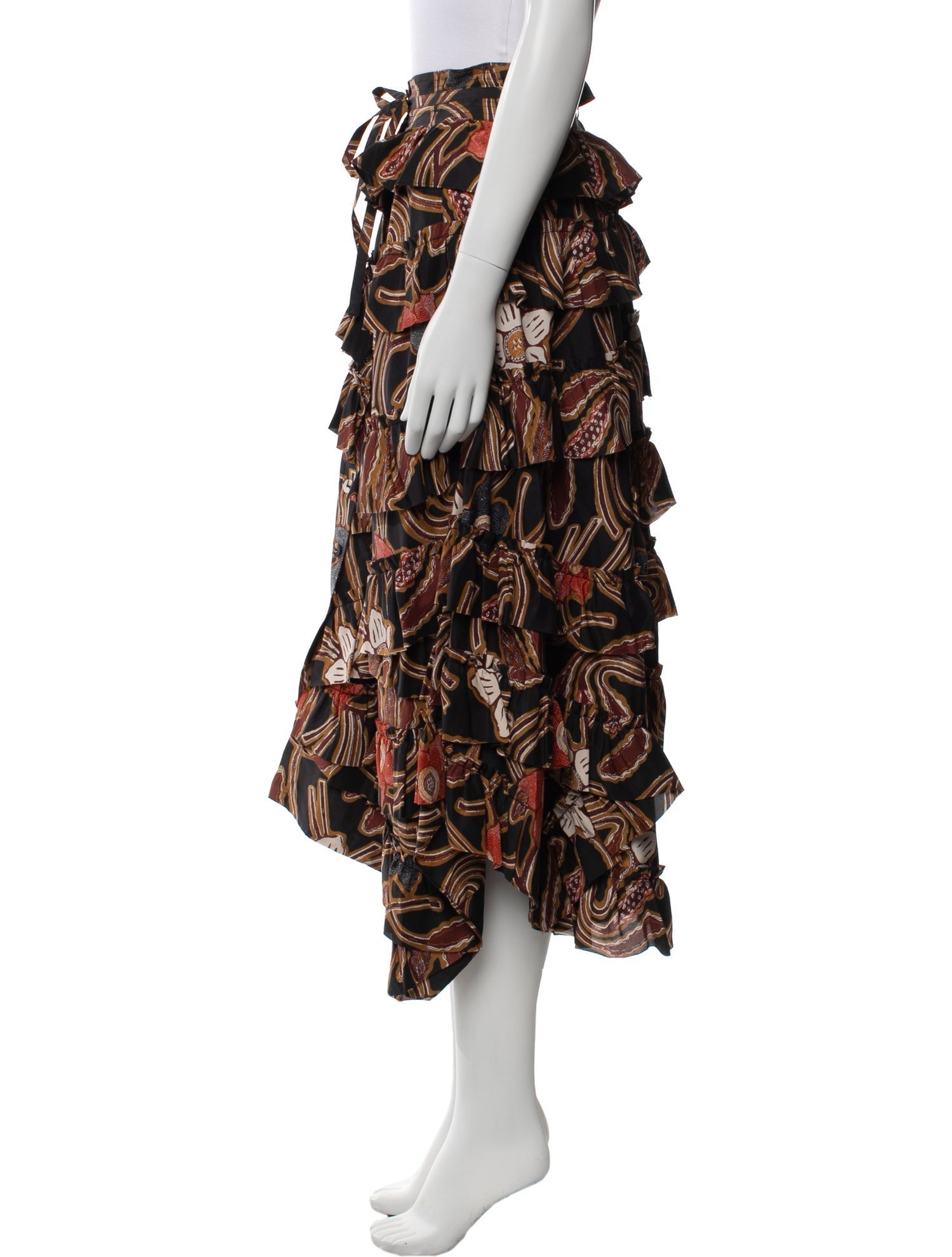 Ulla Johnson Silk Midi Length Skirt