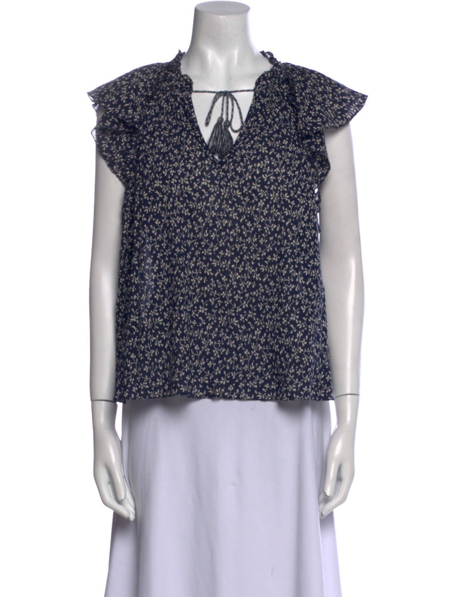 Ulla Johnson Printed V-Neck Blouse