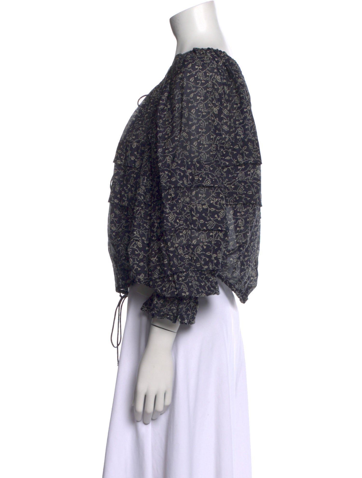 Ulla Johnson Floral Print Scoop Neck Blouse