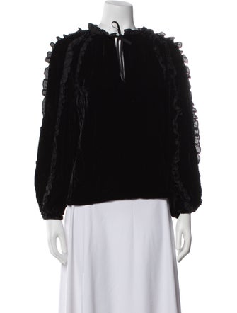 Ulla Johnson Mock Neck Long Sleeve Sweatshirt