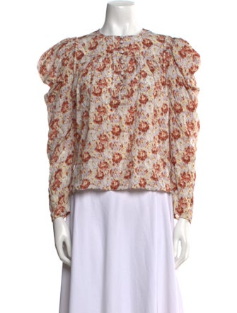 Ulla Johnson Silk Floral Print Blouse