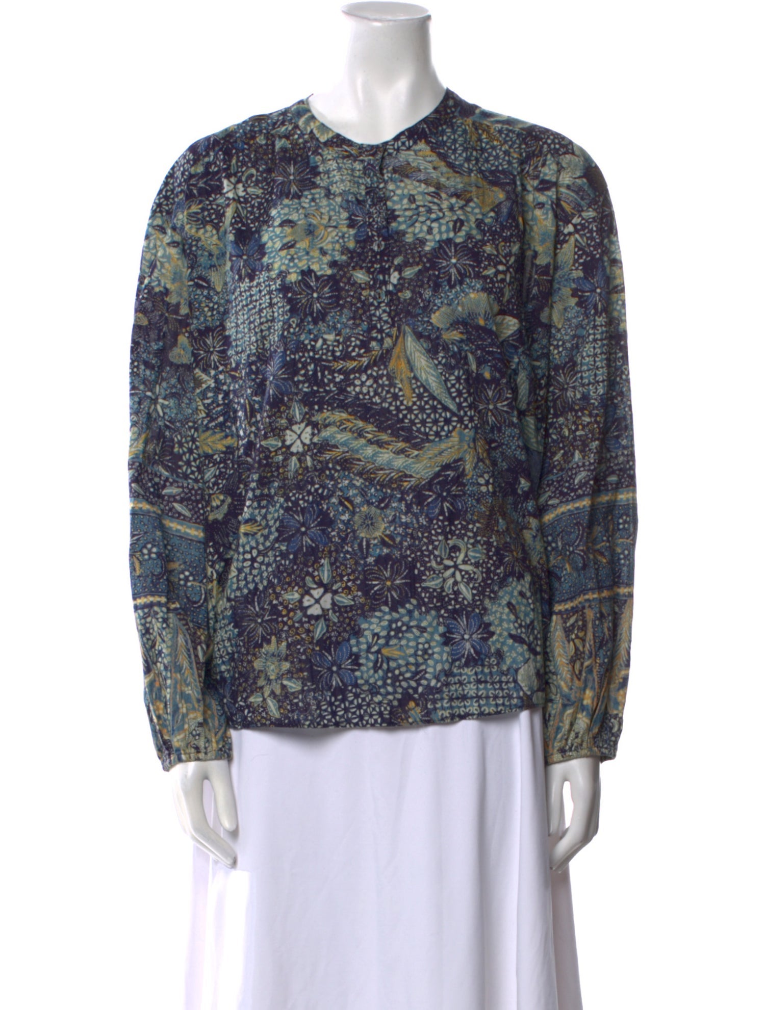 Ulla Johnson Printed Crew Neck Blouse