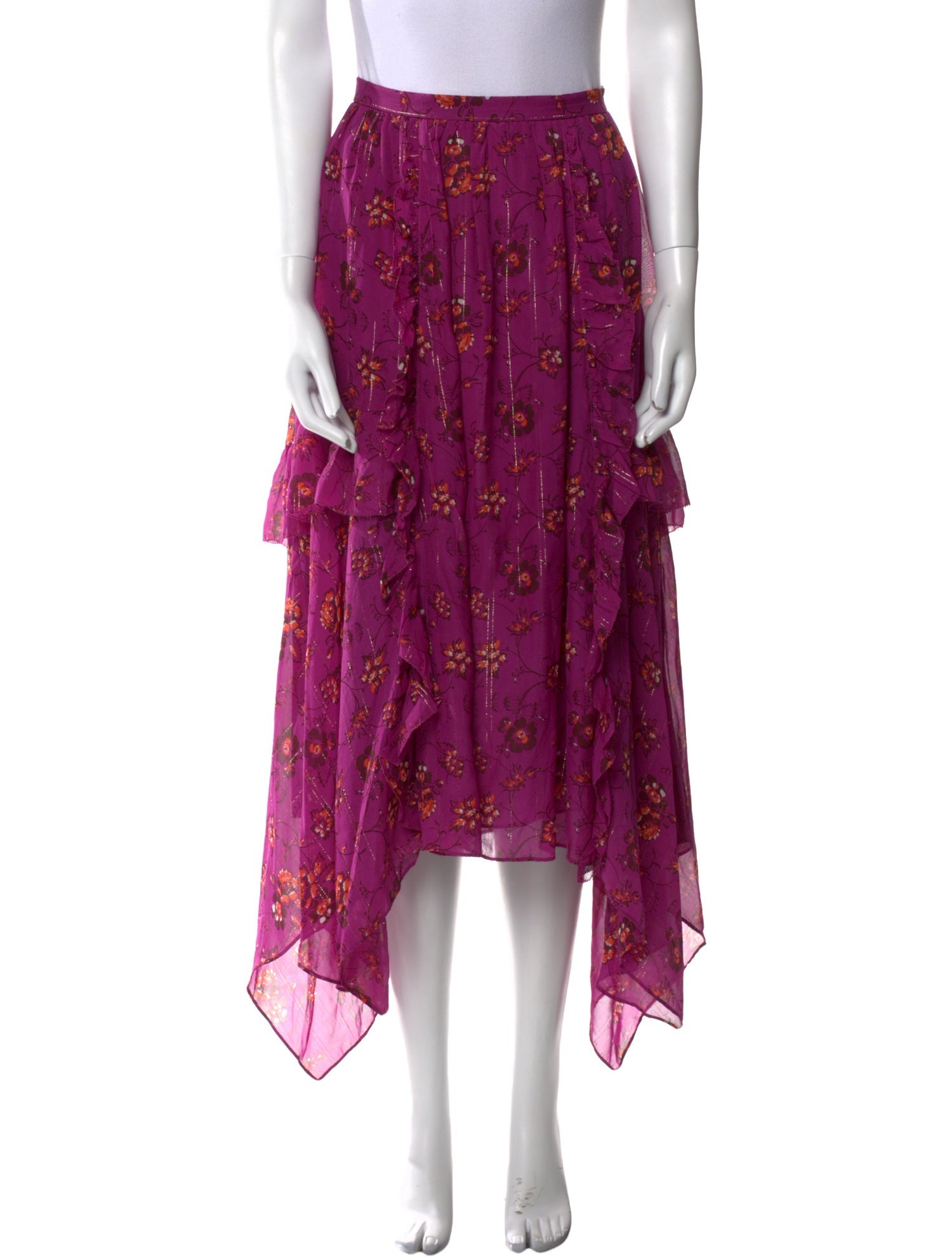 Ulla Johnson Silk Midi Length Skirt