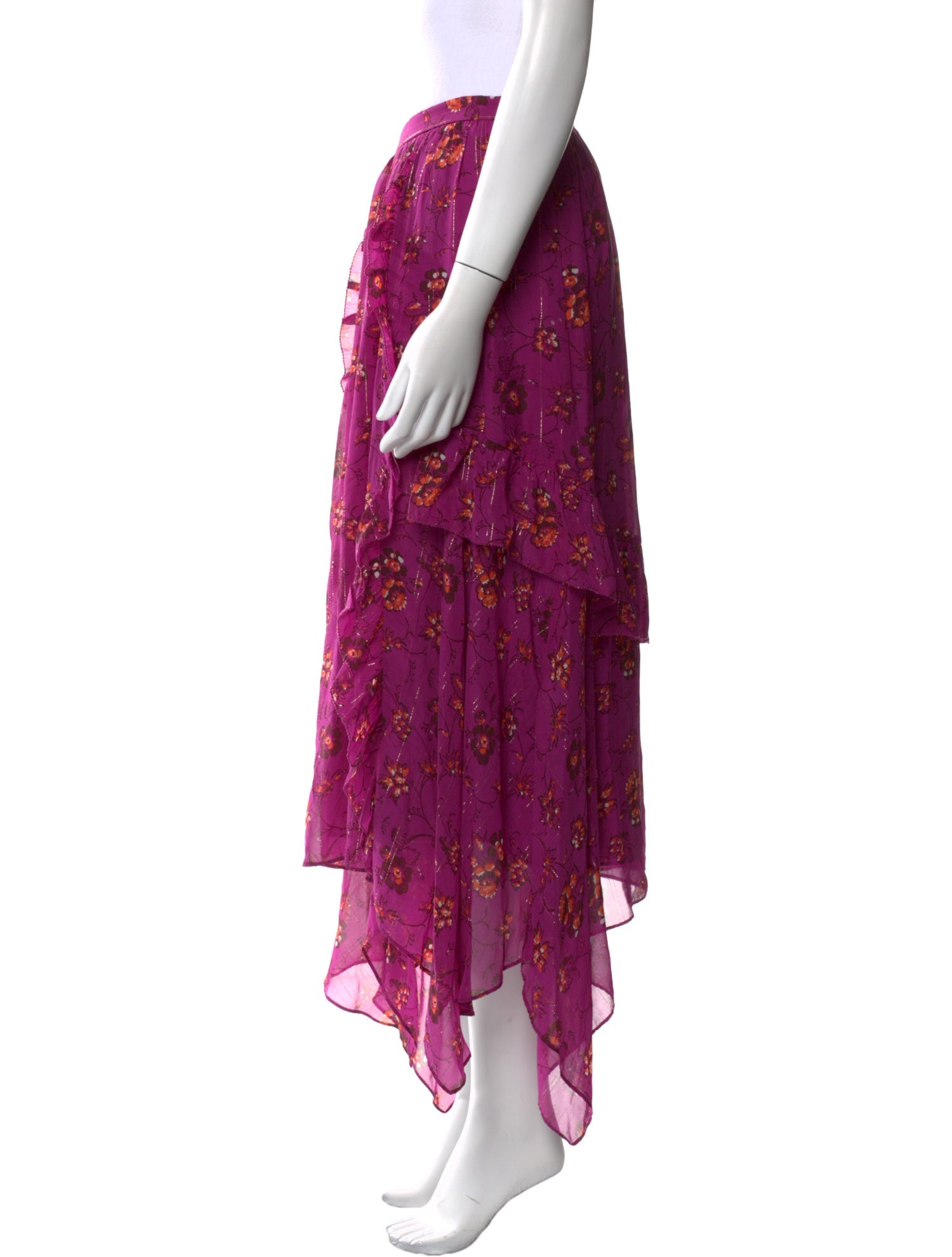 Ulla Johnson Silk Midi Length Skirt