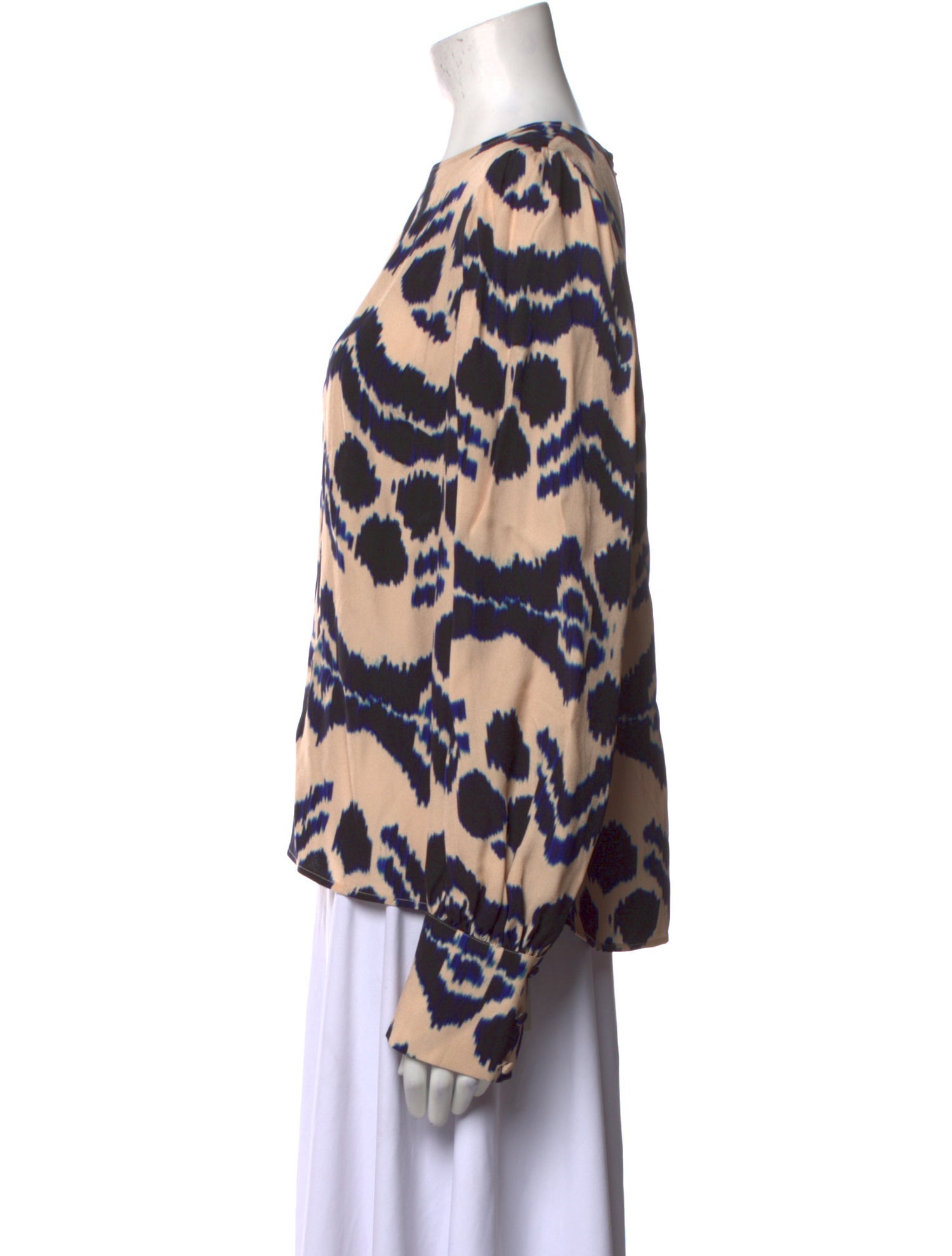 Ulla Johnson Printed Scoop Neck Blouse