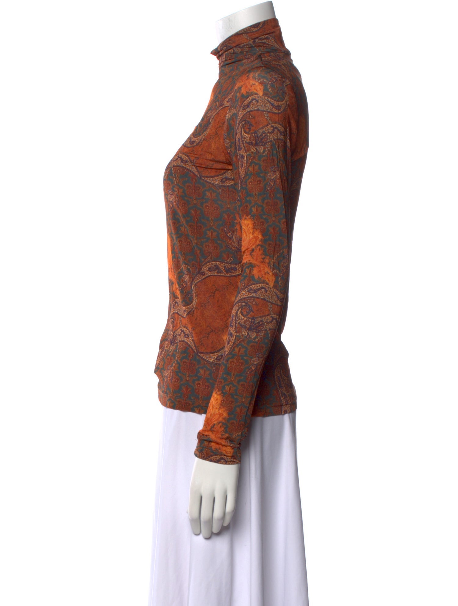Ulla Johnson Paisley Print Turtleneck Top