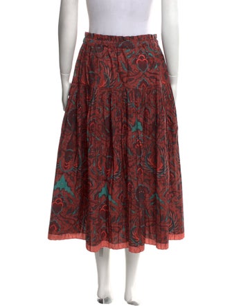 Ulla Johnson Floral Print Midi Length Skirt